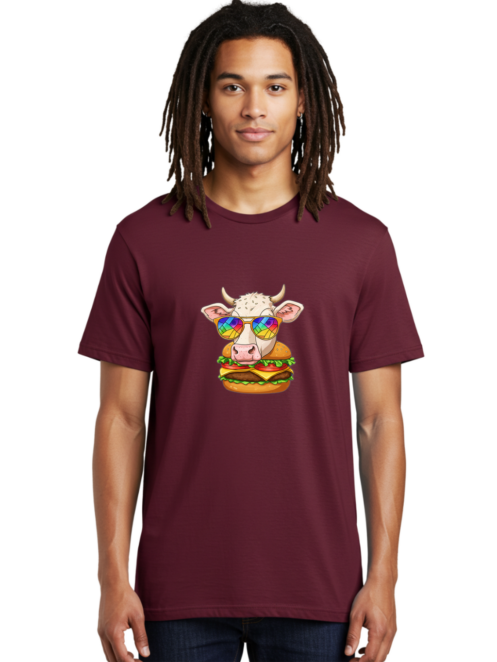 Cow-Burger Men'S Graphic Tee, 100% Cotton, Comfortable Casual Summer Wear, Machine Washable, Vintage Camera, Old Camera, Antique Camera, Black Camera, Classic Photography, Photography Equipment, Nostalgic Device, Film Camera, Camera Art Bah795