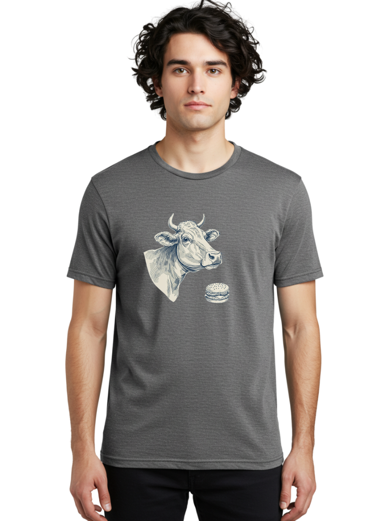 Cow-Head-And-Burger Men'S Graphic Tee, 100% Cotton, Comfortable Casual Summer Wear, Machine Washable, Vintage Camera, Old Camera, Antique Camera, Black Camera, Classic Photography, Photography Equipment, Nostalgic Device, Film Camera, Bah796