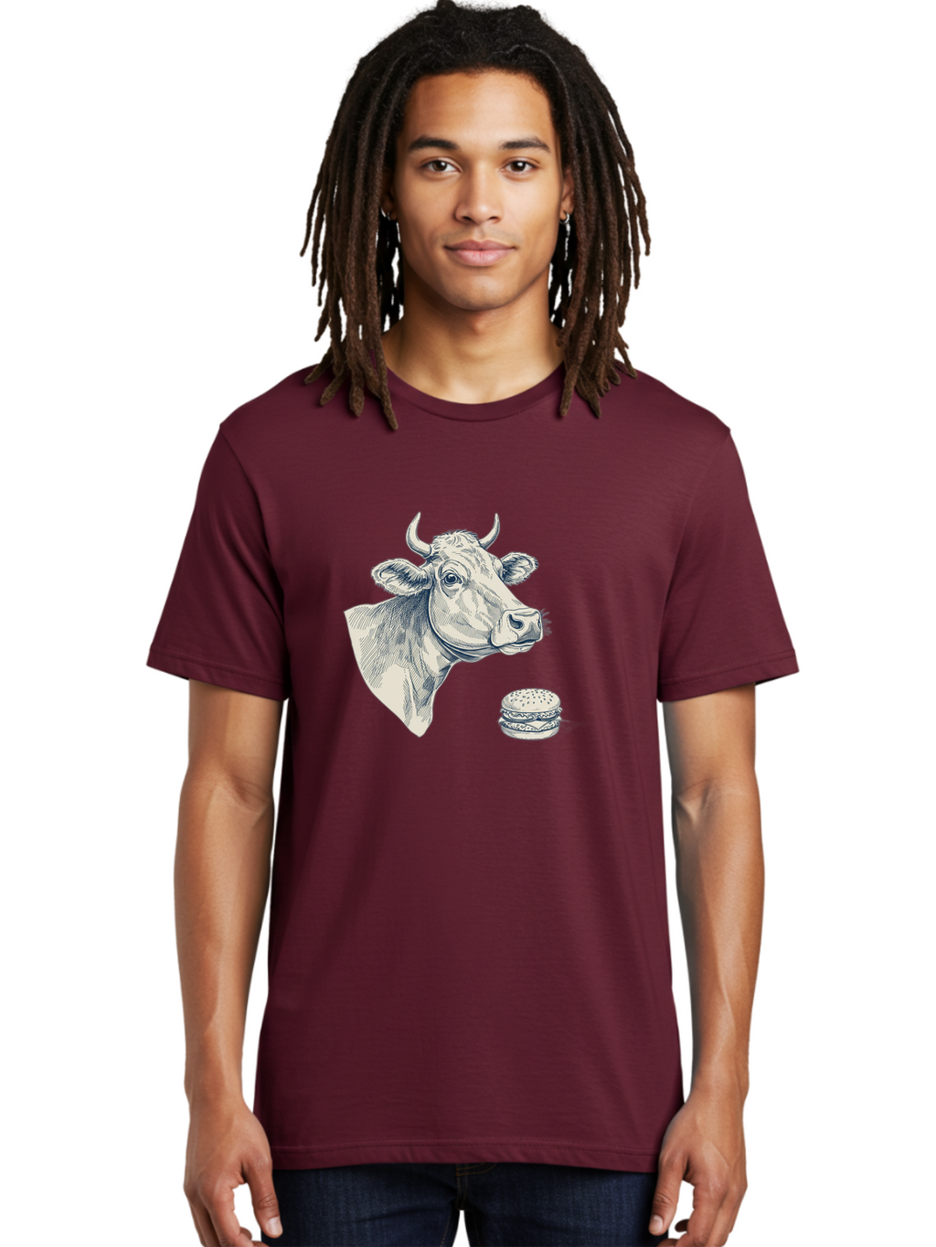 Cow-Head-And-Burger Men'S Graphic Tee, 100% Cotton, Comfortable Casual Summer Wear, Machine Washable, Vintage Camera, Old Camera, Antique Camera, Black Camera, Classic Photography, Photography Equipment, Nostalgic Device, Film Camera, Bah796