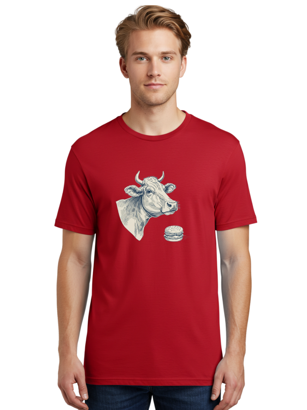 Cow-Head-And-Burger Men'S Graphic Tee, 100% Cotton, Comfortable Casual Summer Wear, Machine Washable, Vintage Camera, Old Camera, Antique Camera, Black Camera, Classic Photography, Photography Equipment, Nostalgic Device, Film Camera, Bah796