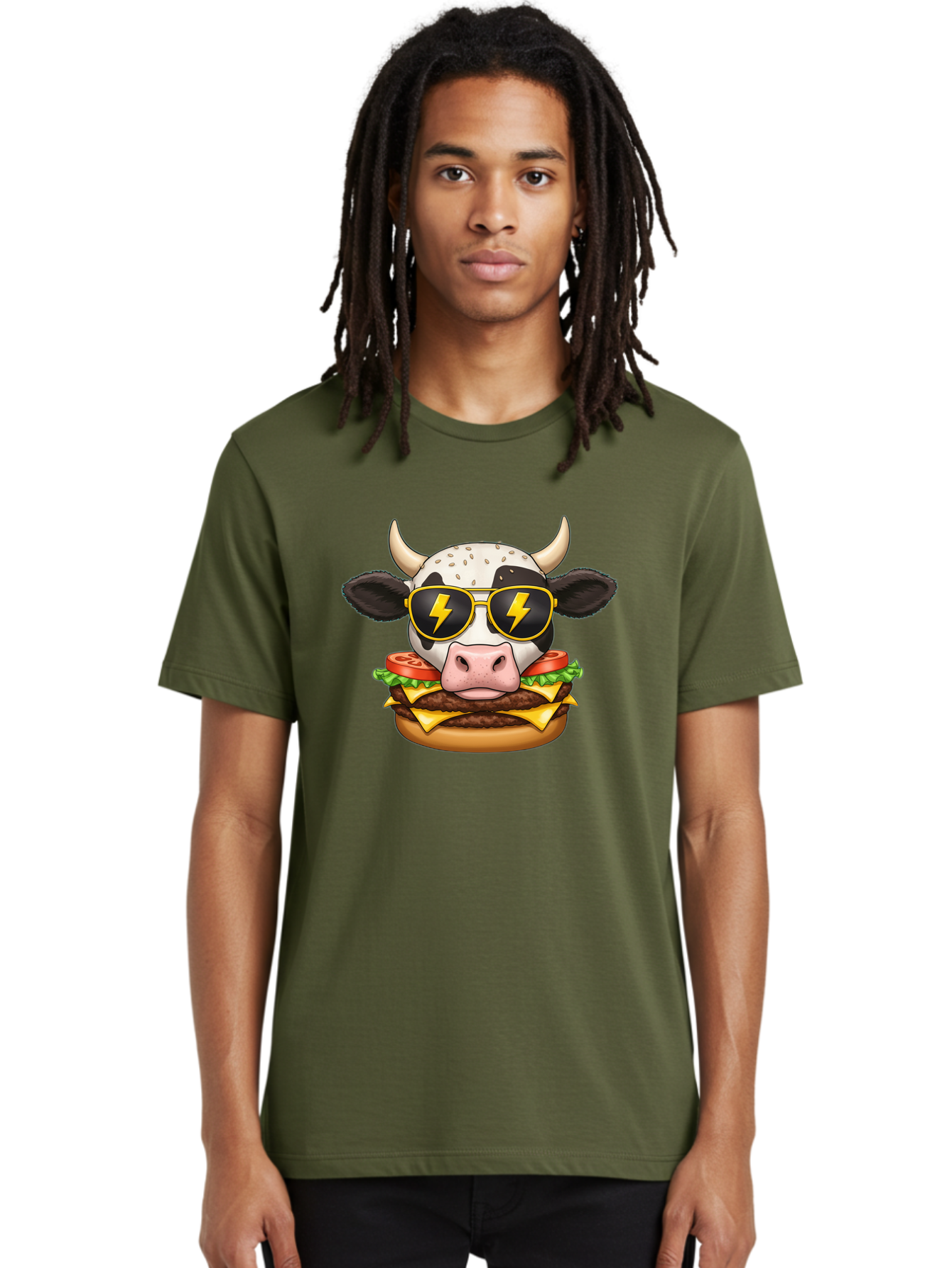 Cow-Head-Burger Men'S Graphic Tee, 100% Cotton, Comfortable Casual Summer Wear, Machine Washable, Vintage Camera, Old Camera, Antique Camera, Black Camera, Classic Photography, Photography Equipment, Nostalgic Device, Film Camera, Camera Art Bah797