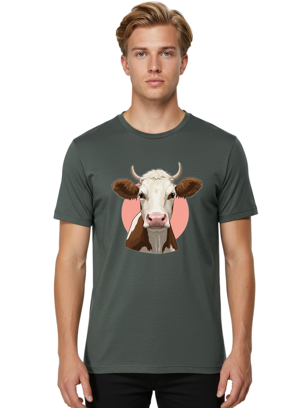 Cow-Head Men'S Graphic Tee, 100% Cotton, Comfortable Casual Summer Wear, Machine Washable, Vintage Camera, Old Camera, Antique Camera, Black Camera, Classic Photography, Photography Equipment, Nostalgic Device, Film Camera, Camera Art Bah798