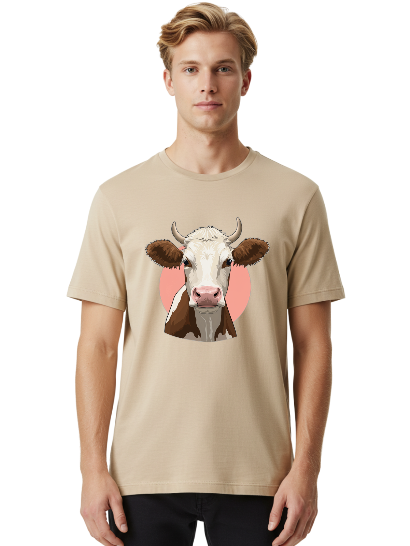 Cow-Head Men'S Graphic Tee, 100% Cotton, Comfortable Casual Summer Wear, Machine Washable, Vintage Camera, Old Camera, Antique Camera, Black Camera, Classic Photography, Photography Equipment, Nostalgic Device, Film Camera, Camera Art Bah798