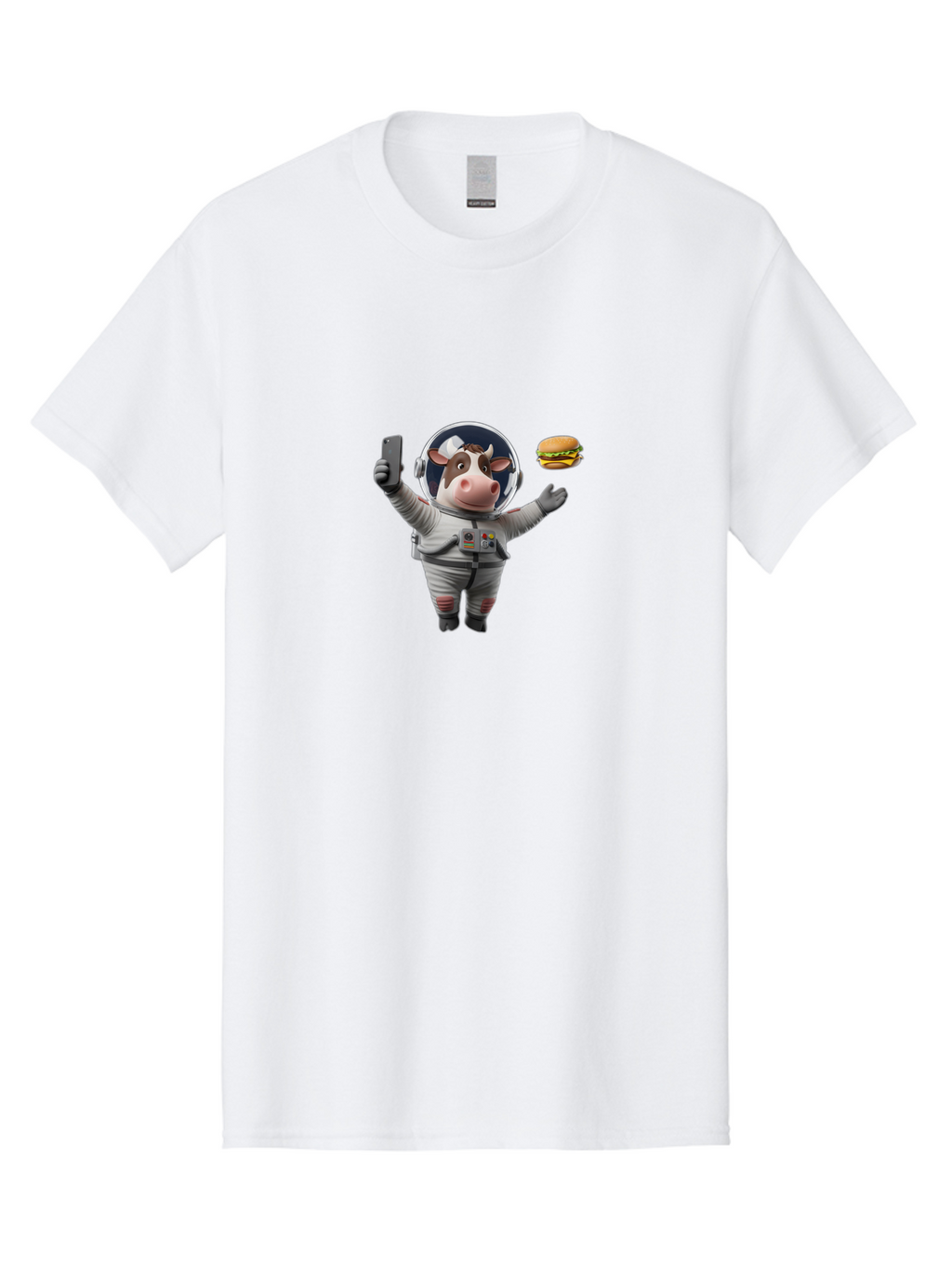 Cow-In-Space-Suit Men'S Graphic Tee, 100% Cotton, Comfortable Casual Summer Wear, Machine Washable, Vintage Camera, Old Camera, Antique Camera, Black Camera, Classic Photography, Photography Equipment, Nostalgic Device, Film Camera, Camera Art Bah801