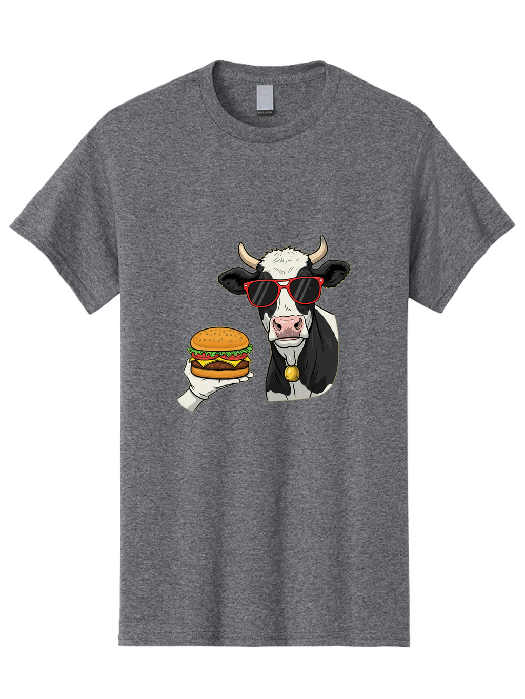 Cow-Sunglasses Men'S Graphic Tee, 100% Cotton, Comfortable Casual Summer Wear, Machine Washable, Vintage Camera, Old Camera, Antique Camera, Black Camera, Classic Photography, Photography Equipment, Nostalgic Device, Film Camera, Camera Art Bah811