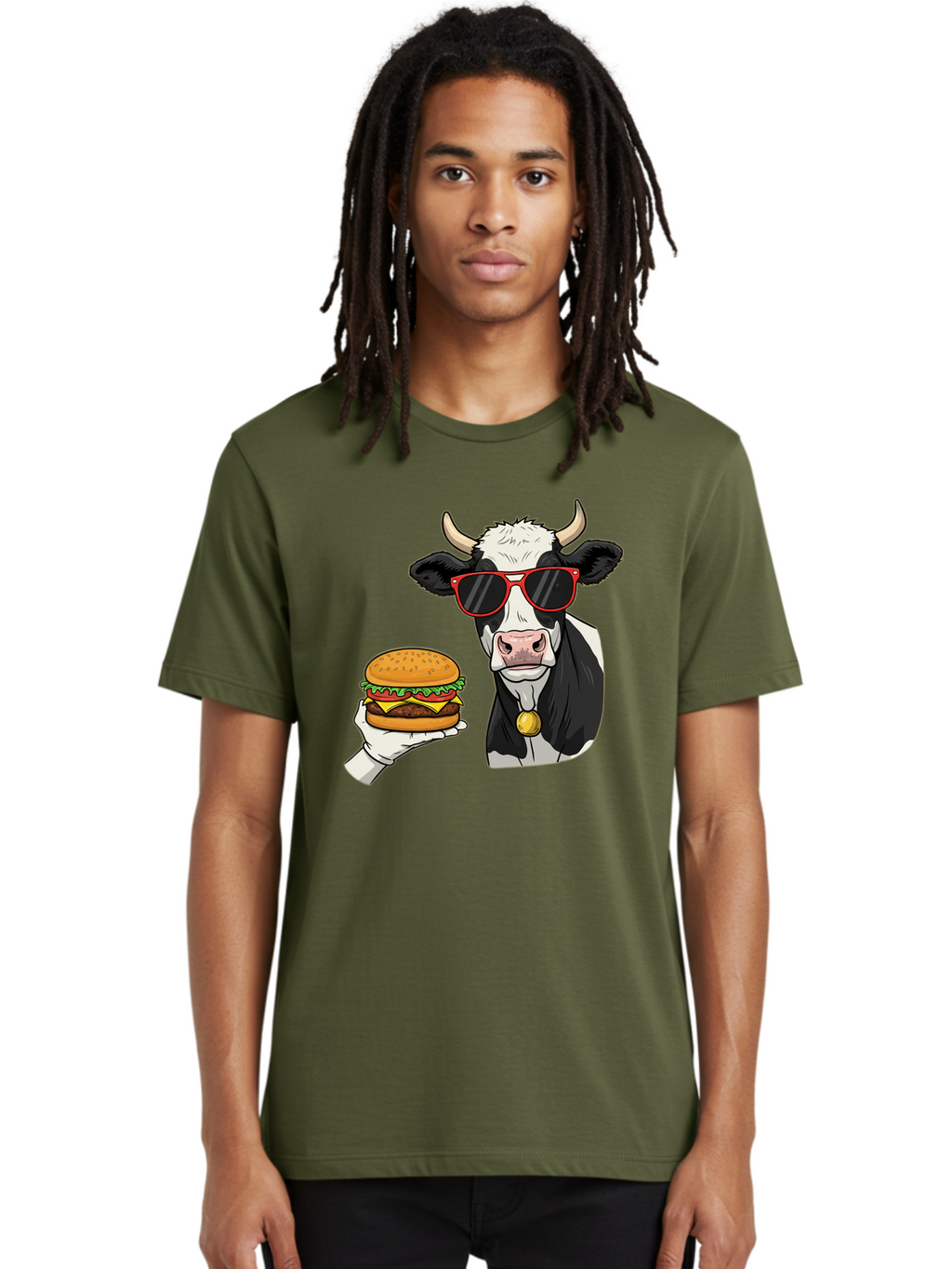 Cow-Sunglasses Men'S Graphic Tee, 100% Cotton, Comfortable Casual Summer Wear, Machine Washable, Vintage Camera, Old Camera, Antique Camera, Black Camera, Classic Photography, Photography Equipment, Nostalgic Device, Film Camera, Camera Art Bah811