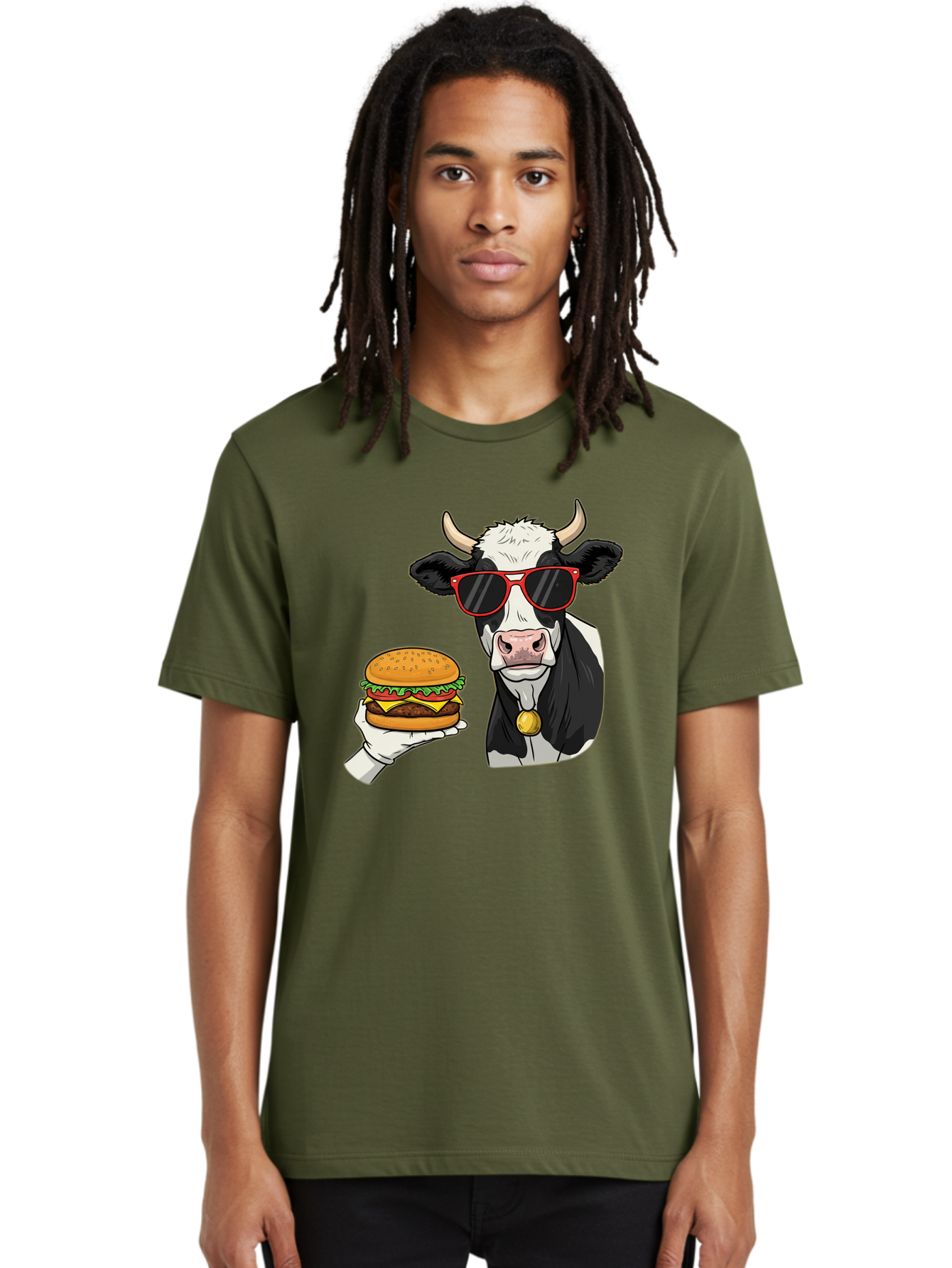 Cow-Sunglasses Men'S Graphic Tee, 100% Cotton, Comfortable Casual Summer Wear, Machine Washable, Vintage Camera, Old Camera, Antique Camera, Black Camera, Classic Photography, Photography Equipment, Nostalgic Device, Film Camera, Camera Art Bah811