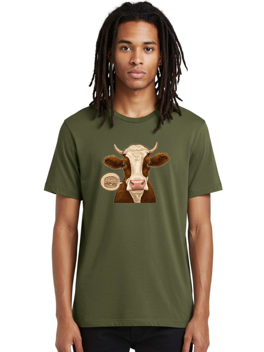 Cow-Thinking-Burger Men'S Graphic Tee, 100% Cotton, Comfortable Casual Summer Wear, Machine Washable, Vintage Camera, Old Camera, Antique Camera, Black Camera, Classic Photography, Photography Equipment, Nostalgic Device, Film Camera, Bah815