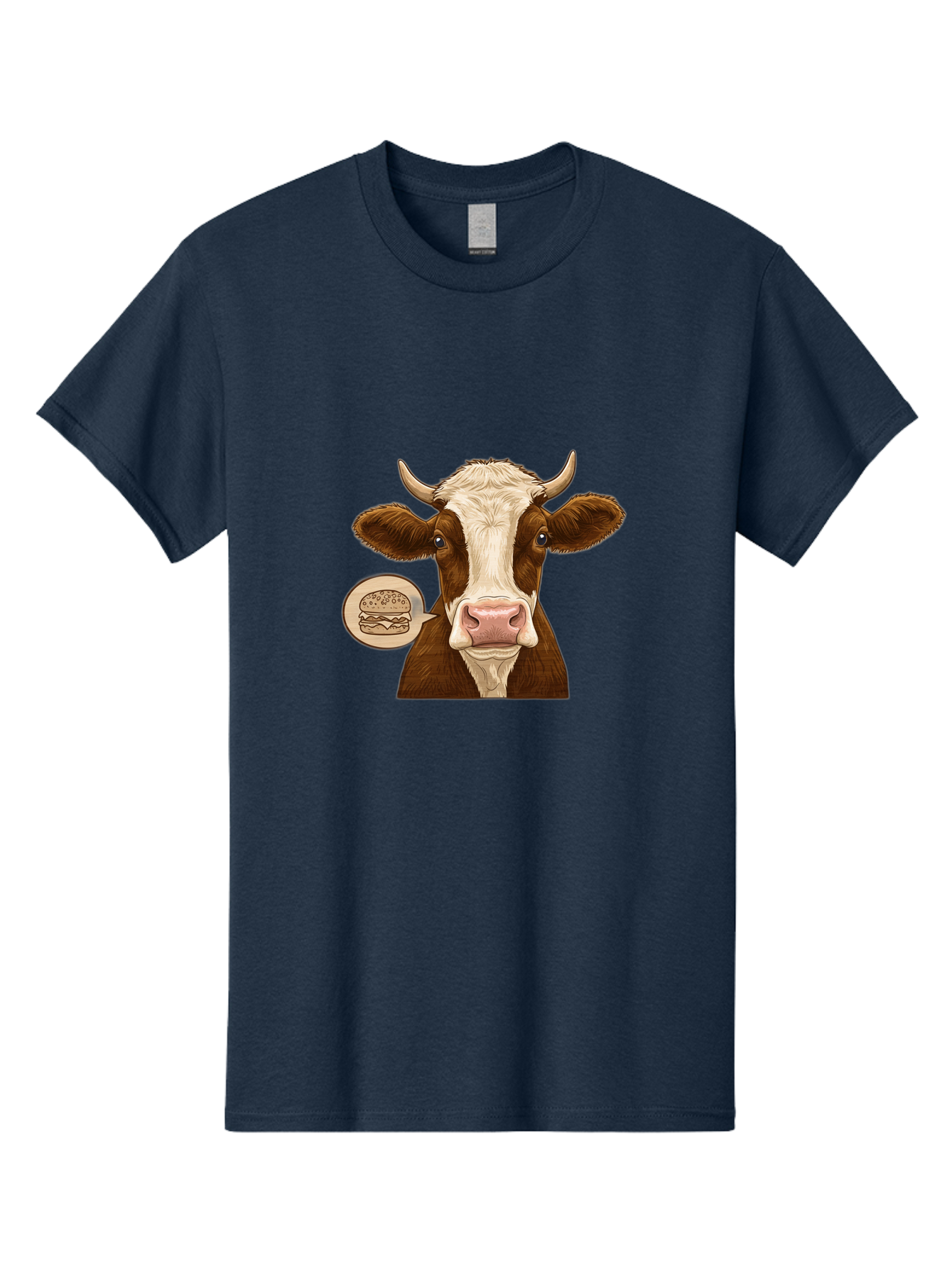 Cow-Thinking-Burger Men'S Graphic Tee, 100% Cotton, Comfortable Casual Summer Wear, Machine Washable, Vintage Camera, Old Camera, Antique Camera, Black Camera, Classic Photography, Photography Equipment, Nostalgic Device, Film Camera, Bah815