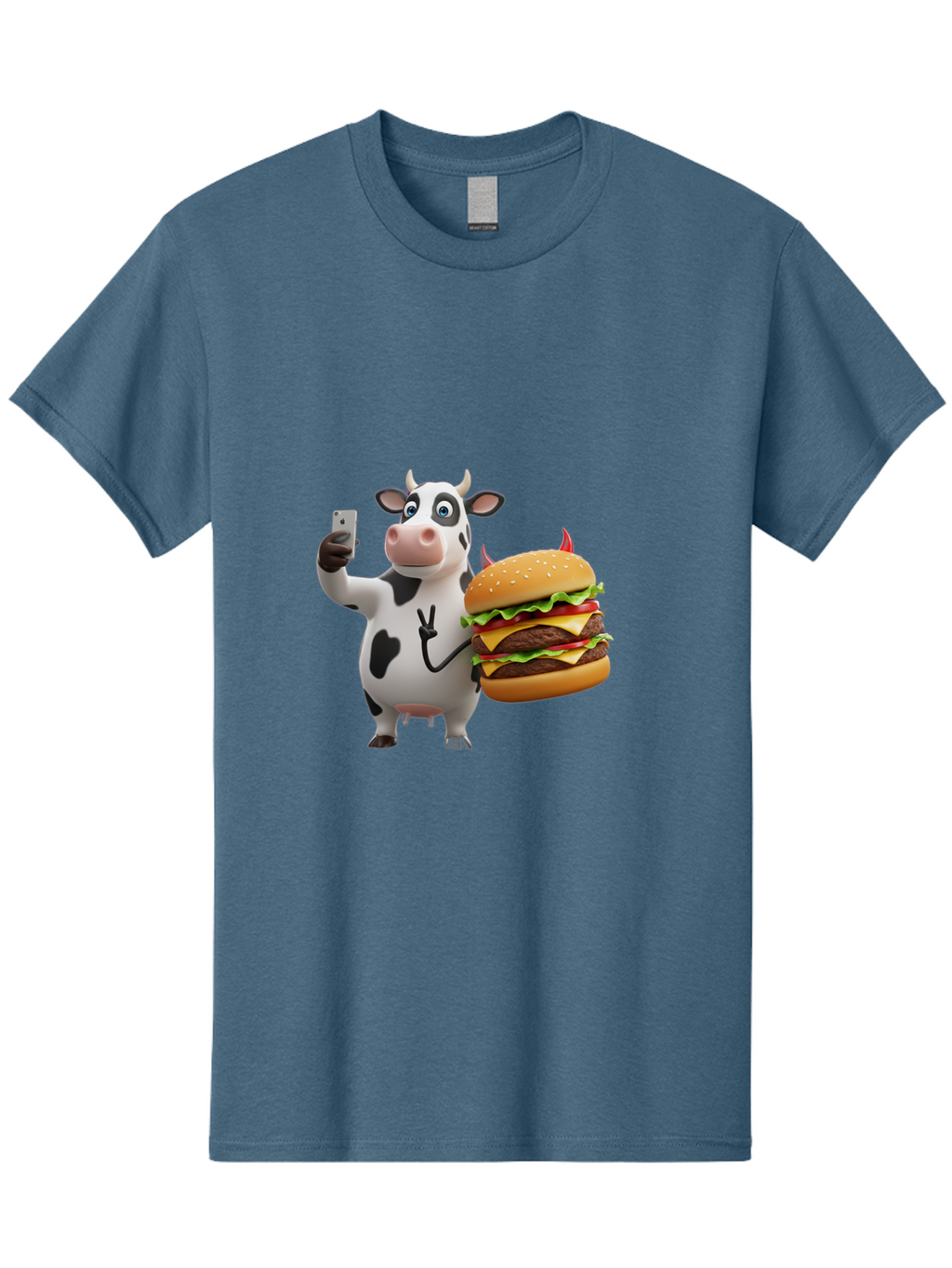 Cow-With-Burger Men'S Graphic Tee, 100% Cotton, Comfortable Casual Summer Wear, Machine Washable, Vintage Camera, Old Camera, Antique Camera, Black Camera, Classic Photography, Photography Equipment, Nostalgic Device, Film Camera, Camera Art Bah819