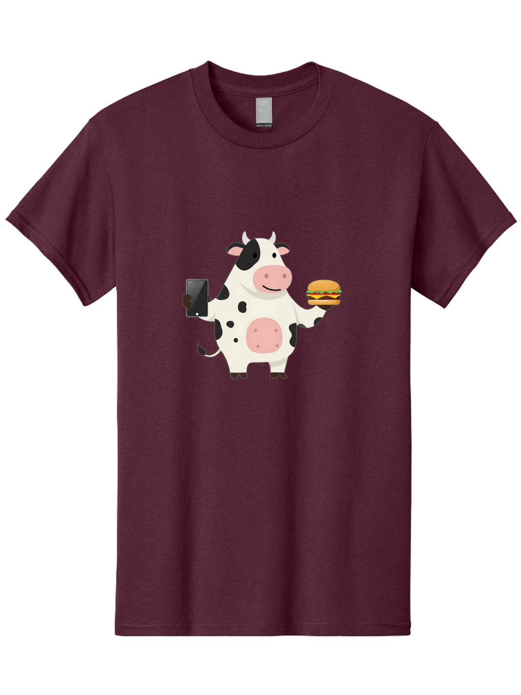 Cow-With-Hamburger Men'S Graphic Tee, 100% Cotton, Comfortable Casual Summer Wear, Machine Washable, Vintage Camera, Old Camera, Antique Camera, Black Camera, Classic Photography, Photography Equipment, Nostalgic Device, Film Camera, Bah821