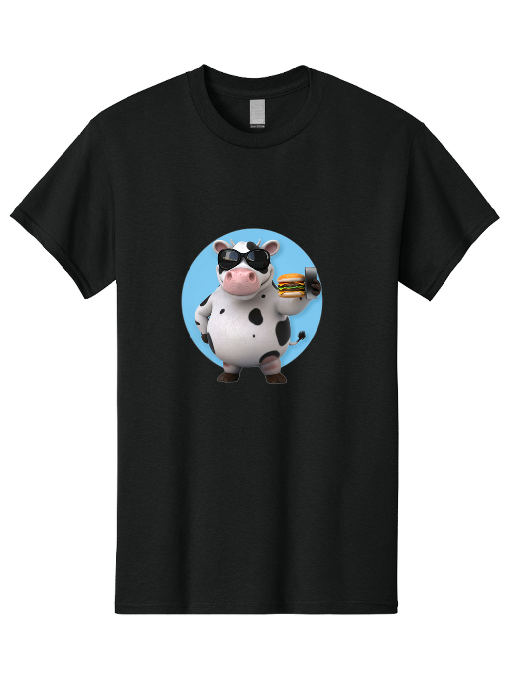 Cow-With-Sunglasses Men'S Graphic Tee, 100% Cotton, Comfortable Casual Summer Wear, Machine Washable, Vintage Camera, Old Camera, Antique Camera, Black Camera, Classic Photography, Photography Equipment, Nostalgic Device, Film Camera, Bah823