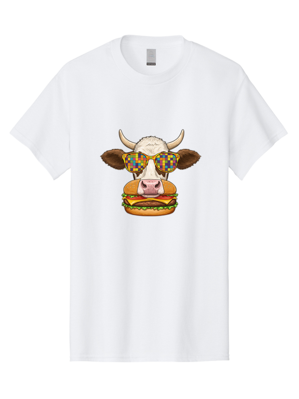 Cowburger-1 Men'S Graphic Tee, 100% Cotton, Comfortable Casual Summer Wear, Machine Washable, Vintage Camera, Old Camera, Antique Camera, Black Camera, Classic Photography, Photography Equipment, Nostalgic Device, Film Camera, Camera Art Bah824