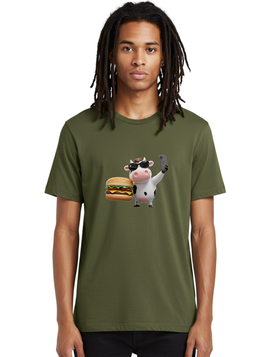 Cowburger Men'S Graphic Tee, 100% Cotton, Comfortable Casual Summer Wear, Machine Washable, Vintage Camera, Old Camera, Antique Camera, Black Camera, Classic Photography, Photography Equipment, Nostalgic Device, Film Camera, Camera Art Bah825