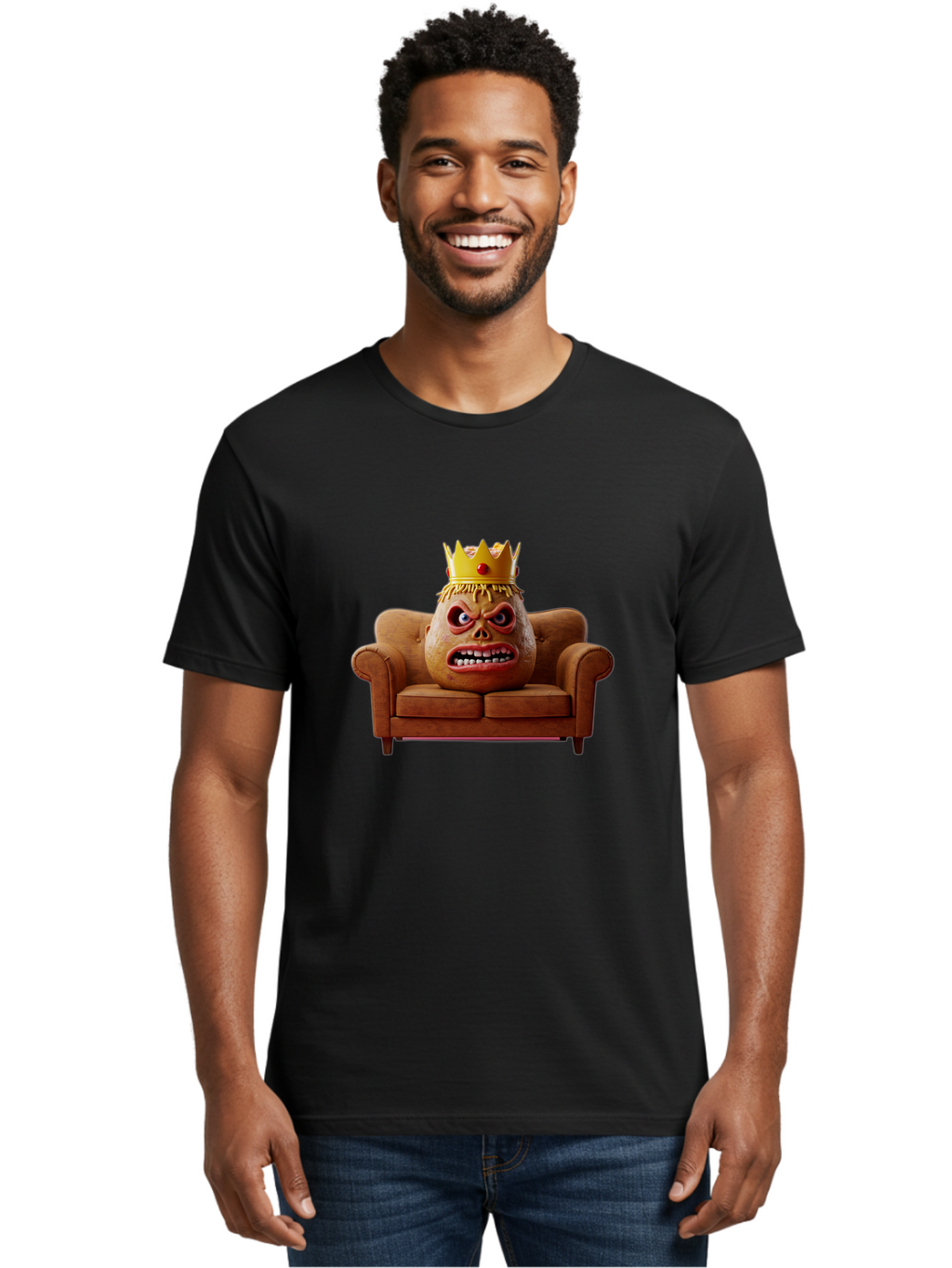 Crown-Prince-Potato-Head Men'S Graphic Tee, 100% Cotton, Comfortable Casual Summer Wear, Machine Washable, Vintage Camera, Old Camera, Antique Camera, Black Camera, Classic Photography, Photography Equipment, Nostalgic Device, Film Camera, Bah830