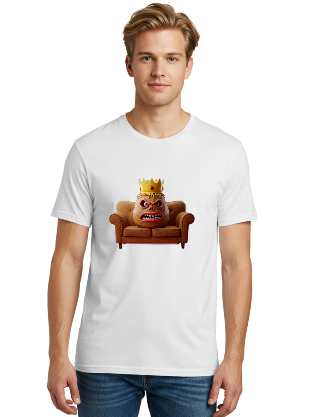 Crown-Prince-Potato-Head Men'S Graphic Tee, 100% Cotton, Comfortable Casual Summer Wear, Machine Washable, Vintage Camera, Old Camera, Antique Camera, Black Camera, Classic Photography, Photography Equipment, Nostalgic Device, Film Camera, Bah830