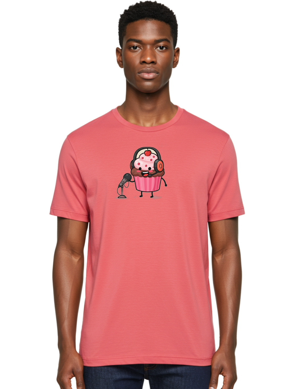 Cupcake-3 Men'S Graphic Tee, 100% Cotton, Comfortable Casual Summer Wear, Machine Washable, Vintage Camera, Old Camera, Antique Camera, Black Camera, Classic Photography, Photography Equipment, Nostalgic Device, Film Camera, Camera Art Bah841