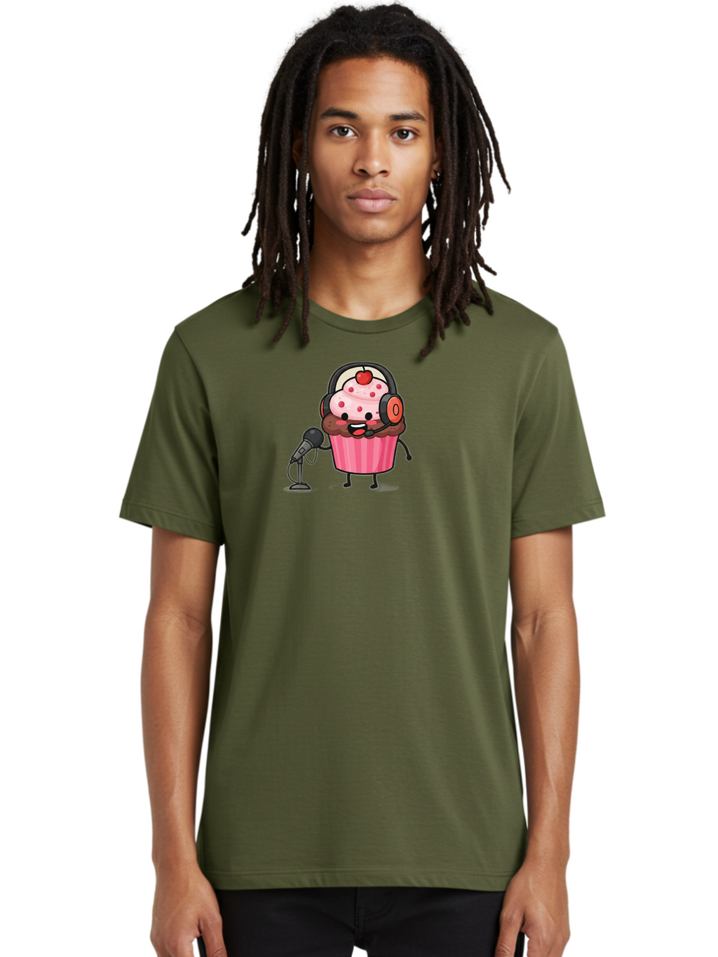 Cupcake-3 Men'S Graphic Tee, 100% Cotton, Comfortable Casual Summer Wear, Machine Washable, Vintage Camera, Old Camera, Antique Camera, Black Camera, Classic Photography, Photography Equipment, Nostalgic Device, Film Camera, Camera Art Bah841