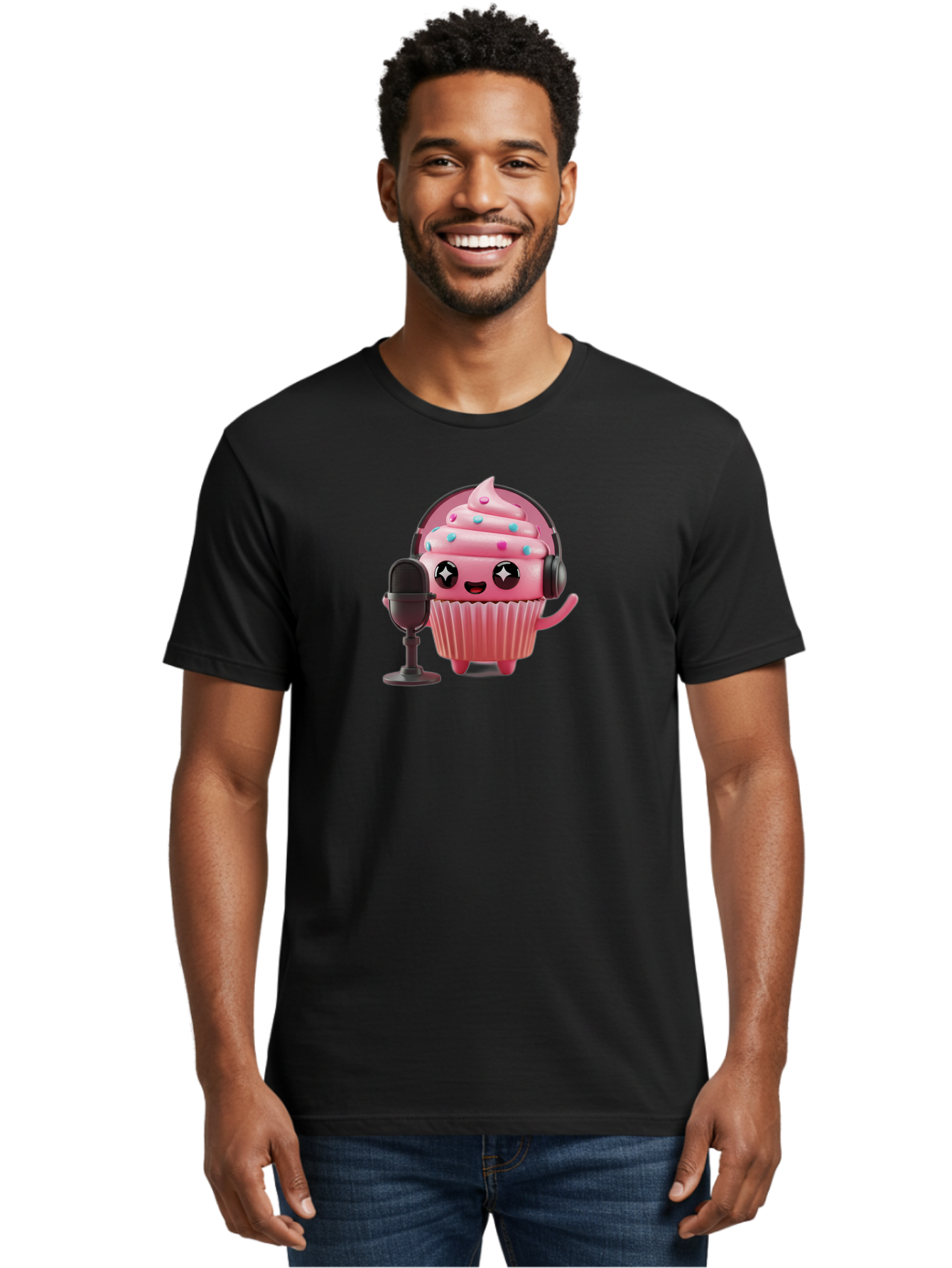 Cupcake-4 Men'S Graphic Tee, 100% Cotton, Comfortable Casual Summer Wear, Machine Washable, Vintage Camera, Old Camera, Antique Camera, Black Camera, Classic Photography, Photography Equipment, Nostalgic Device, Film Camera, Camera Art Bah842