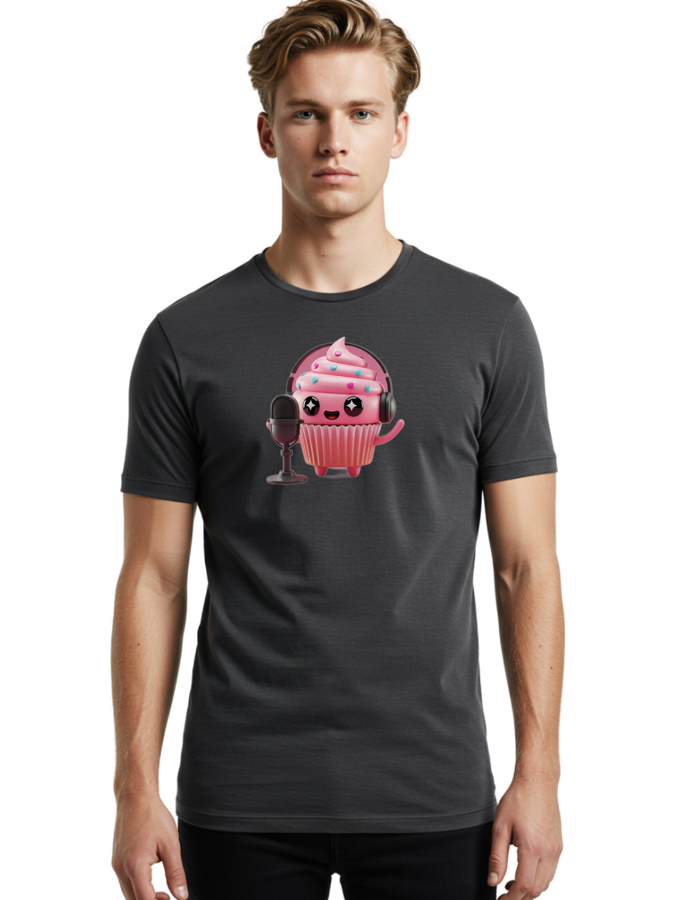 Cupcake-4 Men'S Graphic Tee, 100% Cotton, Comfortable Casual Summer Wear, Machine Washable, Vintage Camera, Old Camera, Antique Camera, Black Camera, Classic Photography, Photography Equipment, Nostalgic Device, Film Camera, Camera Art Bah842