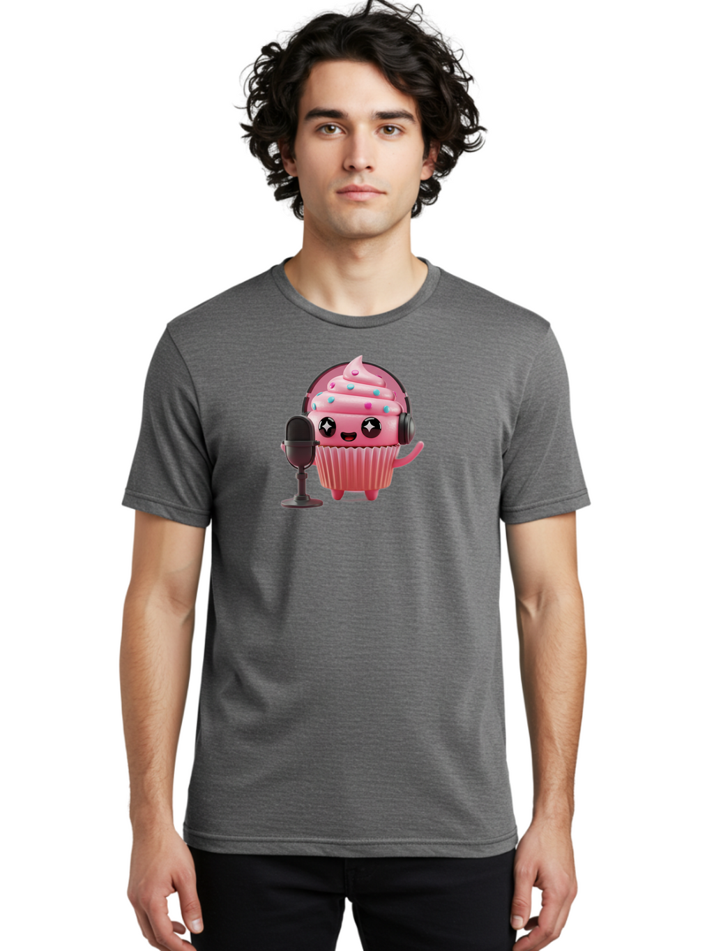 Cupcake-4 Men'S Graphic Tee, 100% Cotton, Comfortable Casual Summer Wear, Machine Washable, Vintage Camera, Old Camera, Antique Camera, Black Camera, Classic Photography, Photography Equipment, Nostalgic Device, Film Camera, Camera Art Bah842