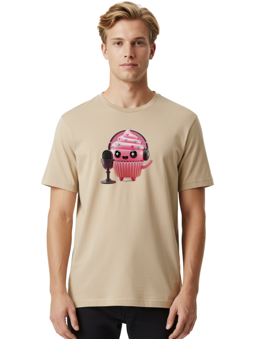 Cupcake-4 Men'S Graphic Tee, 100% Cotton, Comfortable Casual Summer Wear, Machine Washable, Vintage Camera, Old Camera, Antique Camera, Black Camera, Classic Photography, Photography Equipment, Nostalgic Device, Film Camera, Camera Art Bah842