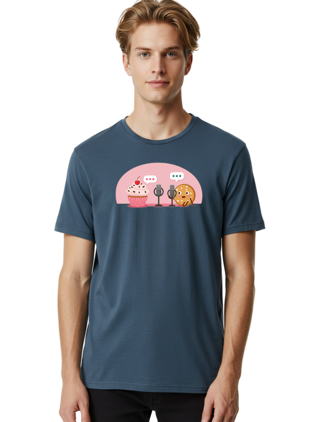 Cupcake-And-Cookie Men'S Graphic Tee, 100% Cotton, Comfortable Casual Summer Wear, Machine Washable, Vintage Camera, Old Camera, Antique Camera, Black Camera, Classic Photography, Photography Equipment, Nostalgic Device, Film Camera, Bah844