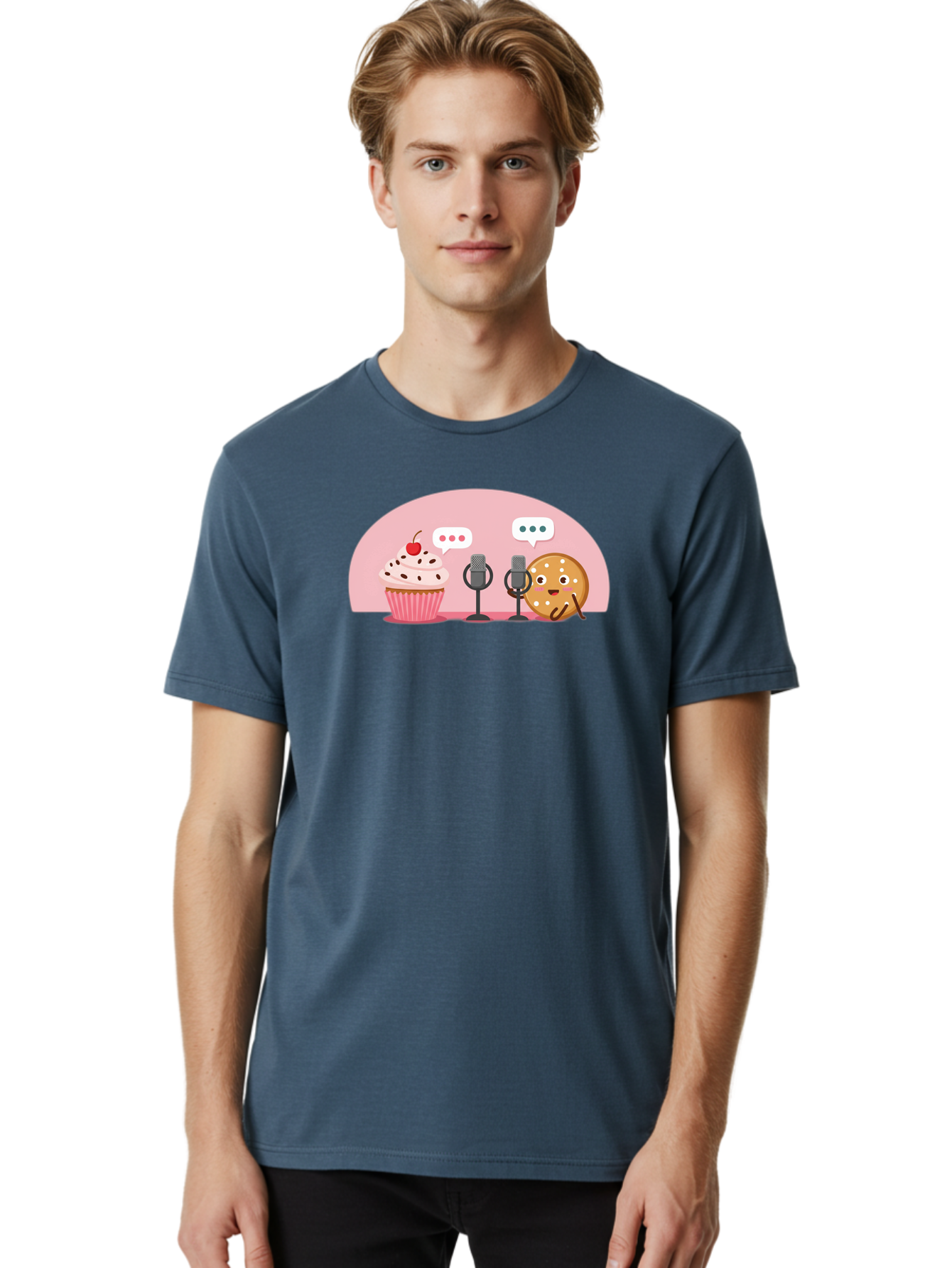 Cupcake-And-Cookie Men'S Graphic Tee, 100% Cotton, Comfortable Casual Summer Wear, Machine Washable, Vintage Camera, Old Camera, Antique Camera, Black Camera, Classic Photography, Photography Equipment, Nostalgic Device, Film Camera, Bah844