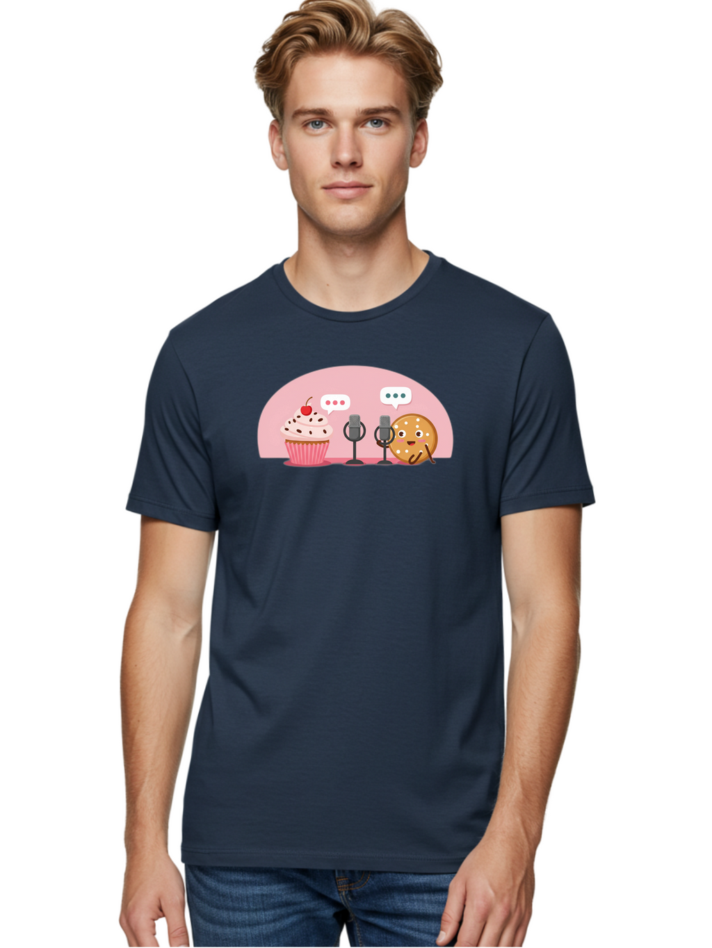 Cupcake-And-Cookie Men'S Graphic Tee, 100% Cotton, Comfortable Casual Summer Wear, Machine Washable, Vintage Camera, Old Camera, Antique Camera, Black Camera, Classic Photography, Photography Equipment, Nostalgic Device, Film Camera, Bah844