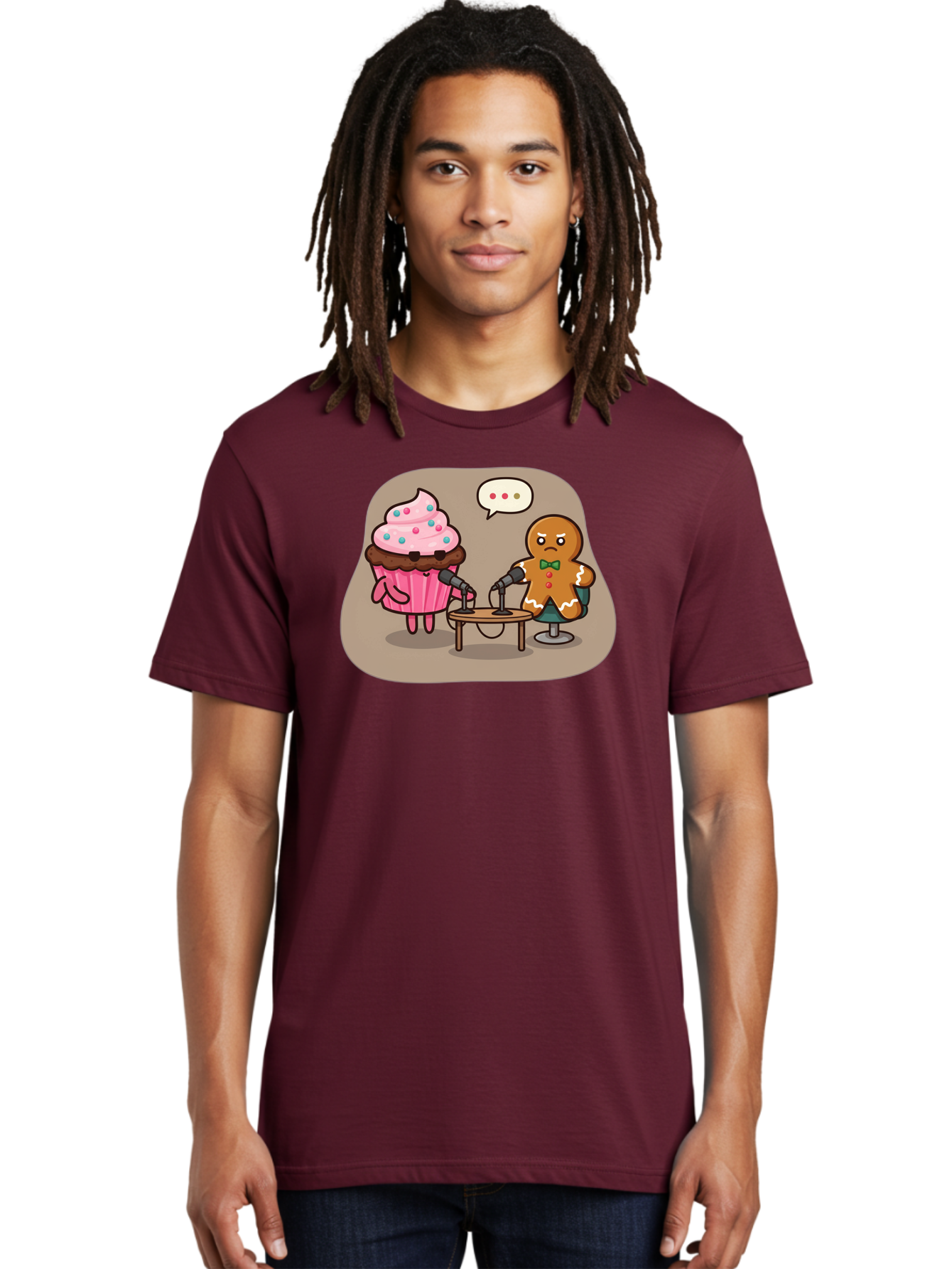 Cupcake-And-Gingerbread-Man Men'S Graphic Tee, 100% Cotton, Comfortable Casual Summer Wear, Machine Washable, Vintage Camera, Old Camera, Antique Camera, Black Camera, Classic Photography, Photography Equipment, Nostalgic Device, Film Camera, Bah845