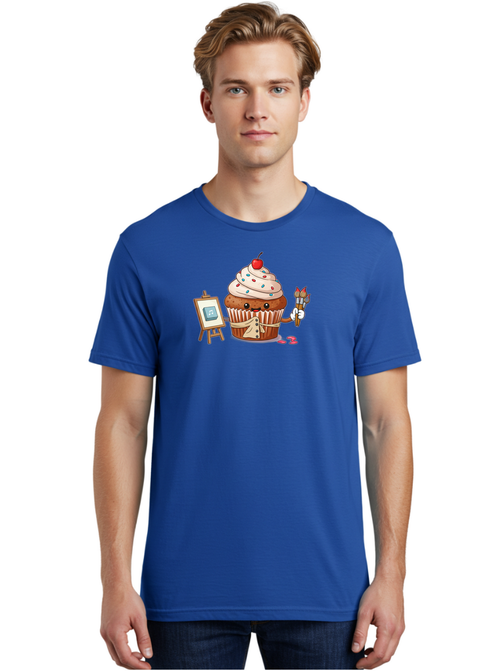 Cupcake-Artist Men'S Graphic Tee, 100% Cotton, Comfortable Casual Summer Wear, Machine Washable, Vintage Camera, Old Camera, Antique Camera, Black Camera, Classic Photography, Photography Equipment, Nostalgic Device, Film Camera, Camera Art Bah846
