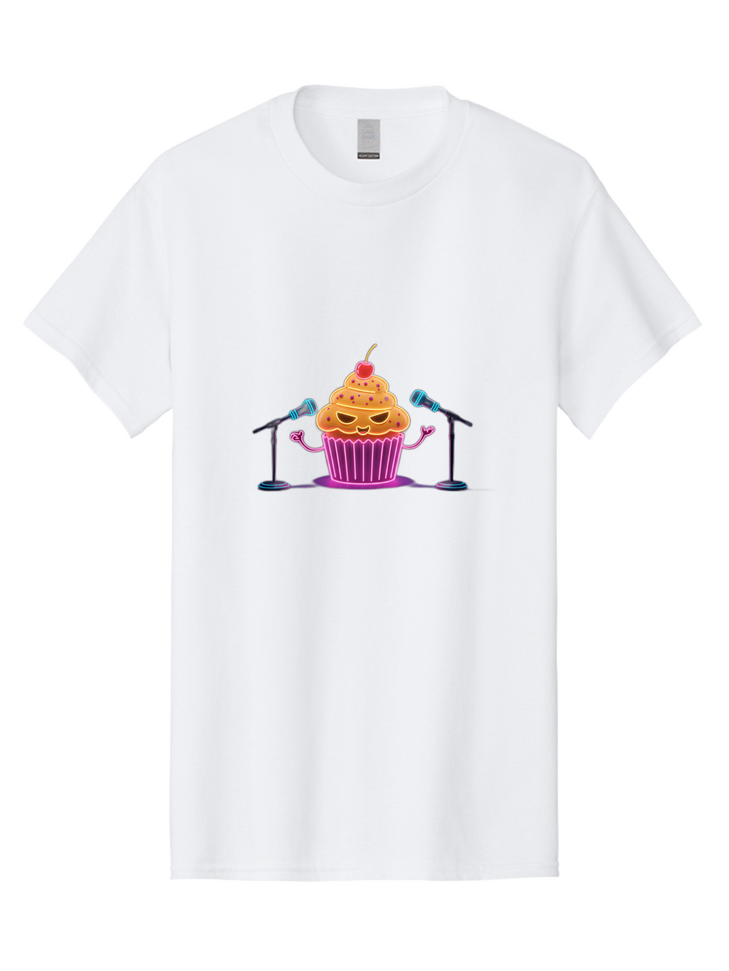 Cupcake-Character Men'S Graphic Tee, 100% Cotton, Comfortable Casual Summer Wear, Machine Washable, Vintage Camera, Old Camera, Antique Camera, Black Camera, Classic Photography, Photography Equipment, Nostalgic Device, Film Camera, Camera Art Bah847