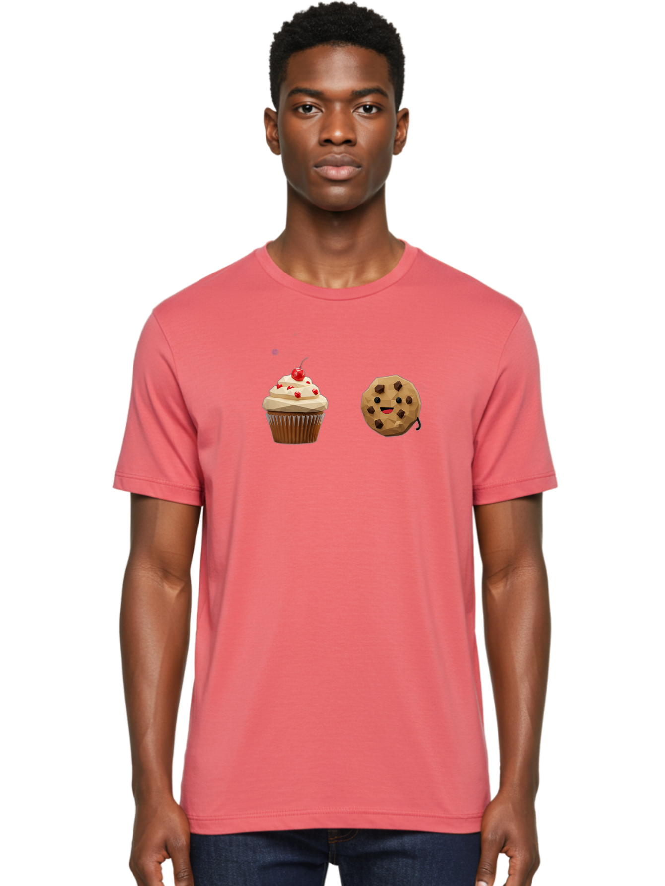 Cupcake-Cookie Men'S Graphic Tee, 100% Cotton, Comfortable Casual Summer Wear, Machine Washable, Vintage Camera, Old Camera, Antique Camera, Black Camera, Classic Photography, Photography Equipment, Nostalgic Device, Film Camera, Camera Art Bah849