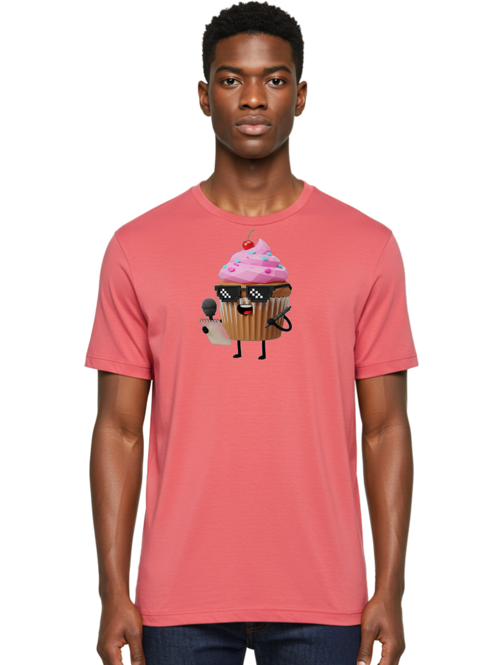 Cupcake-Dj-1 Men'S Graphic Tee, 100% Cotton, Comfortable Casual Summer Wear, Machine Washable, Vintage Camera, Old Camera, Antique Camera, Black Camera, Classic Photography, Photography Equipment, Nostalgic Device, Film Camera, Camera Art Bah851