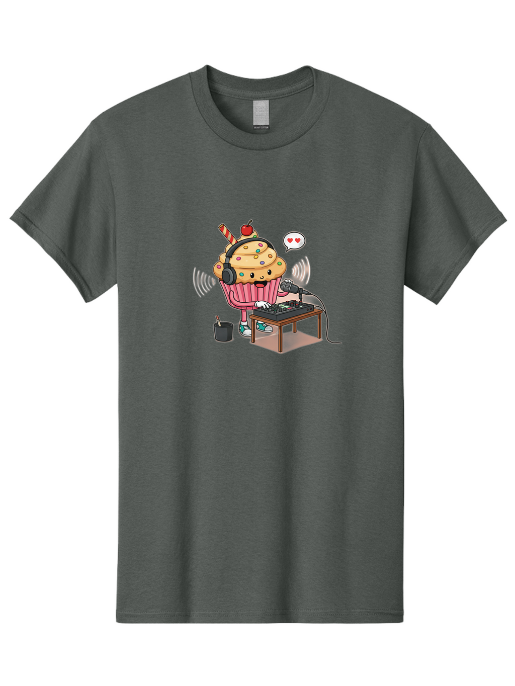 Cupcake-Dj-2 Men'S Graphic Tee, 100% Cotton, Comfortable Casual Summer Wear, Machine Washable, Vintage Camera, Old Camera, Antique Camera, Black Camera, Classic Photography, Photography Equipment, Nostalgic Device, Film Camera, Camera Art Bah852