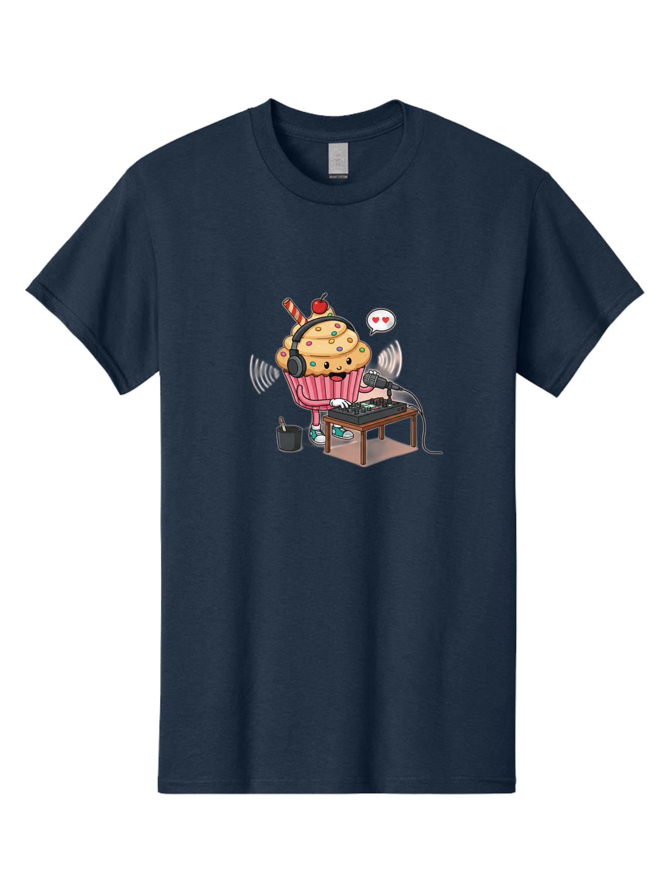 Cupcake-Dj-2 Men'S Graphic Tee, 100% Cotton, Comfortable Casual Summer Wear, Machine Washable, Vintage Camera, Old Camera, Antique Camera, Black Camera, Classic Photography, Photography Equipment, Nostalgic Device, Film Camera, Camera Art Bah852