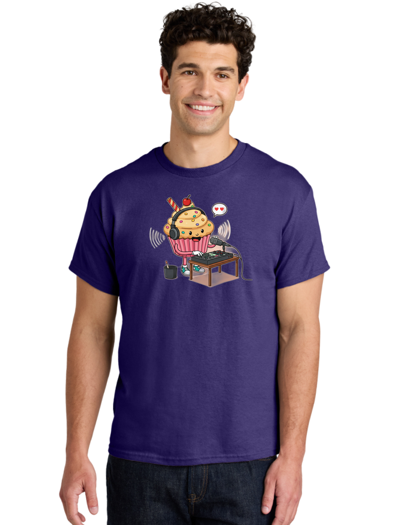 Cupcake-Dj-2 Men'S Graphic Tee, 100% Cotton, Comfortable Casual Summer Wear, Machine Washable, Vintage Camera, Old Camera, Antique Camera, Black Camera, Classic Photography, Photography Equipment, Nostalgic Device, Film Camera, Camera Art Bah852