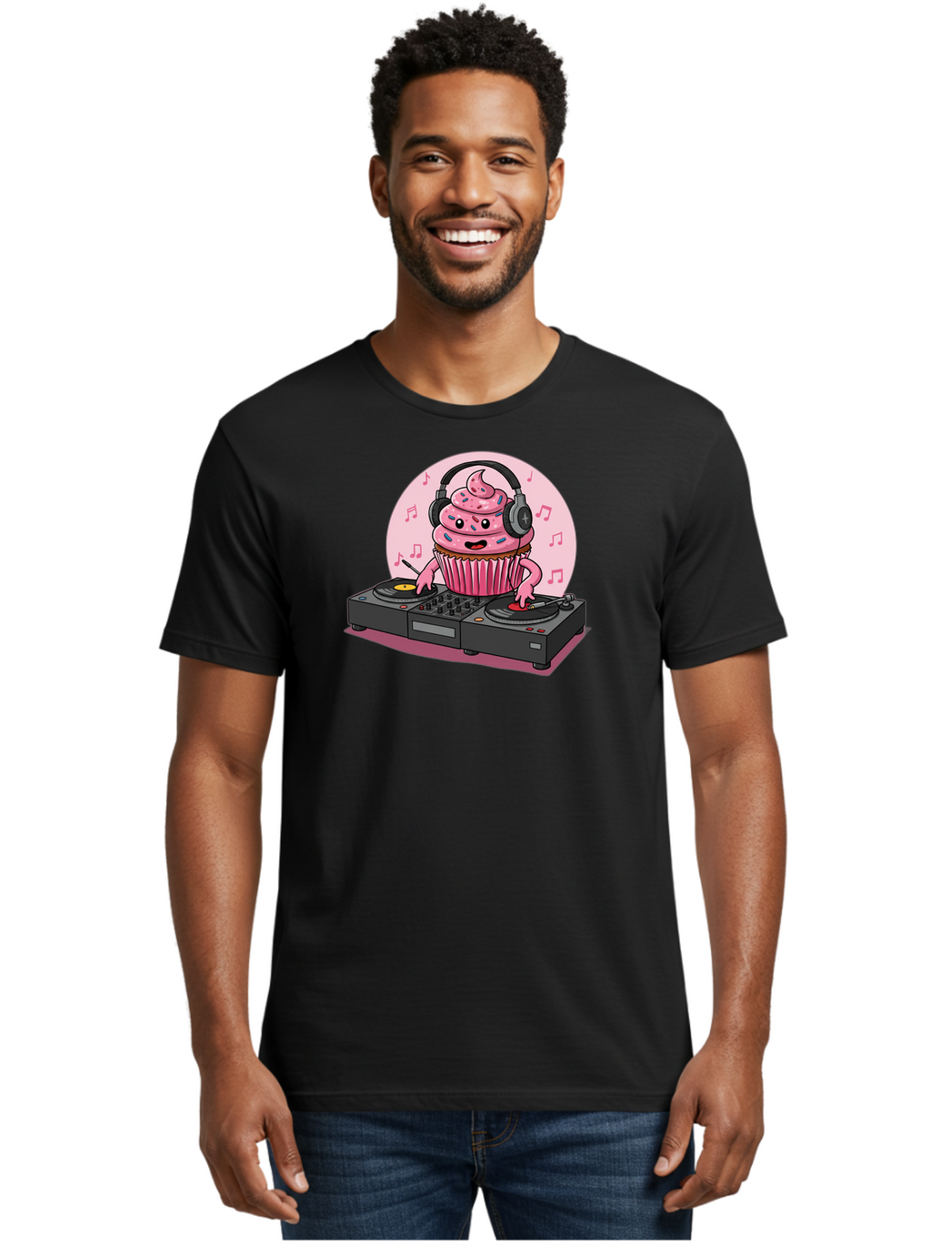 Cupcake-Dj-4 Men'S Graphic Tee, 100% Cotton, Comfortable Casual Summer Wear, Machine Washable, Vintage Camera, Old Camera, Antique Camera, Black Camera, Classic Photography, Photography Equipment, Nostalgic Device, Film Camera, Camera Art Bah854