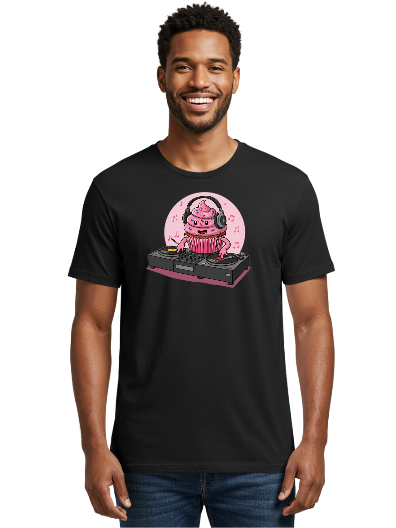 Cupcake-Dj-4 Men'S Graphic Tee, 100% Cotton, Comfortable Casual Summer Wear, Machine Washable, Vintage Camera, Old Camera, Antique Camera, Black Camera, Classic Photography, Photography Equipment, Nostalgic Device, Film Camera, Camera Art Bah854