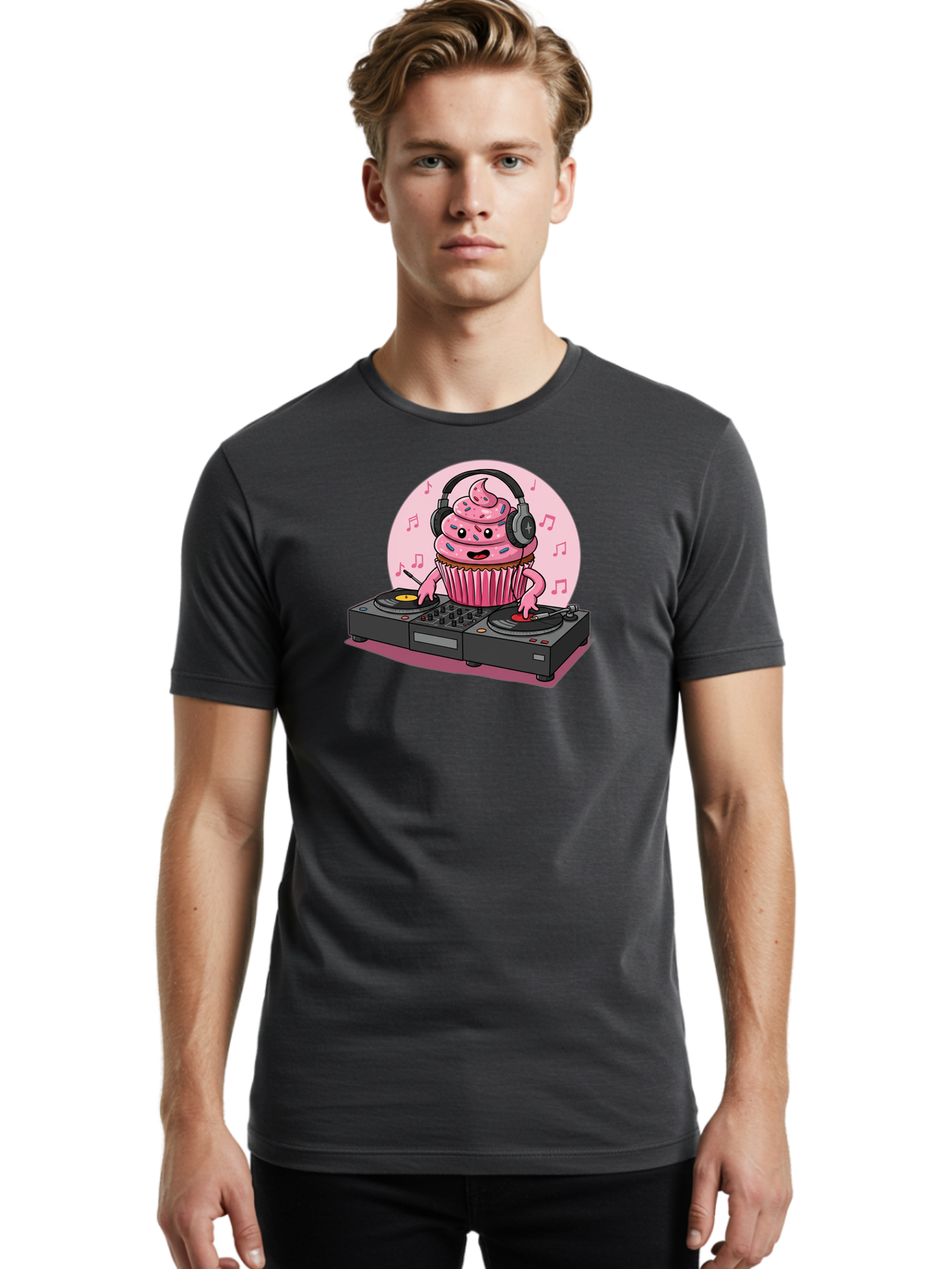 Cupcake-Dj-4 Men'S Graphic Tee, 100% Cotton, Comfortable Casual Summer Wear, Machine Washable, Vintage Camera, Old Camera, Antique Camera, Black Camera, Classic Photography, Photography Equipment, Nostalgic Device, Film Camera, Camera Art Bah854