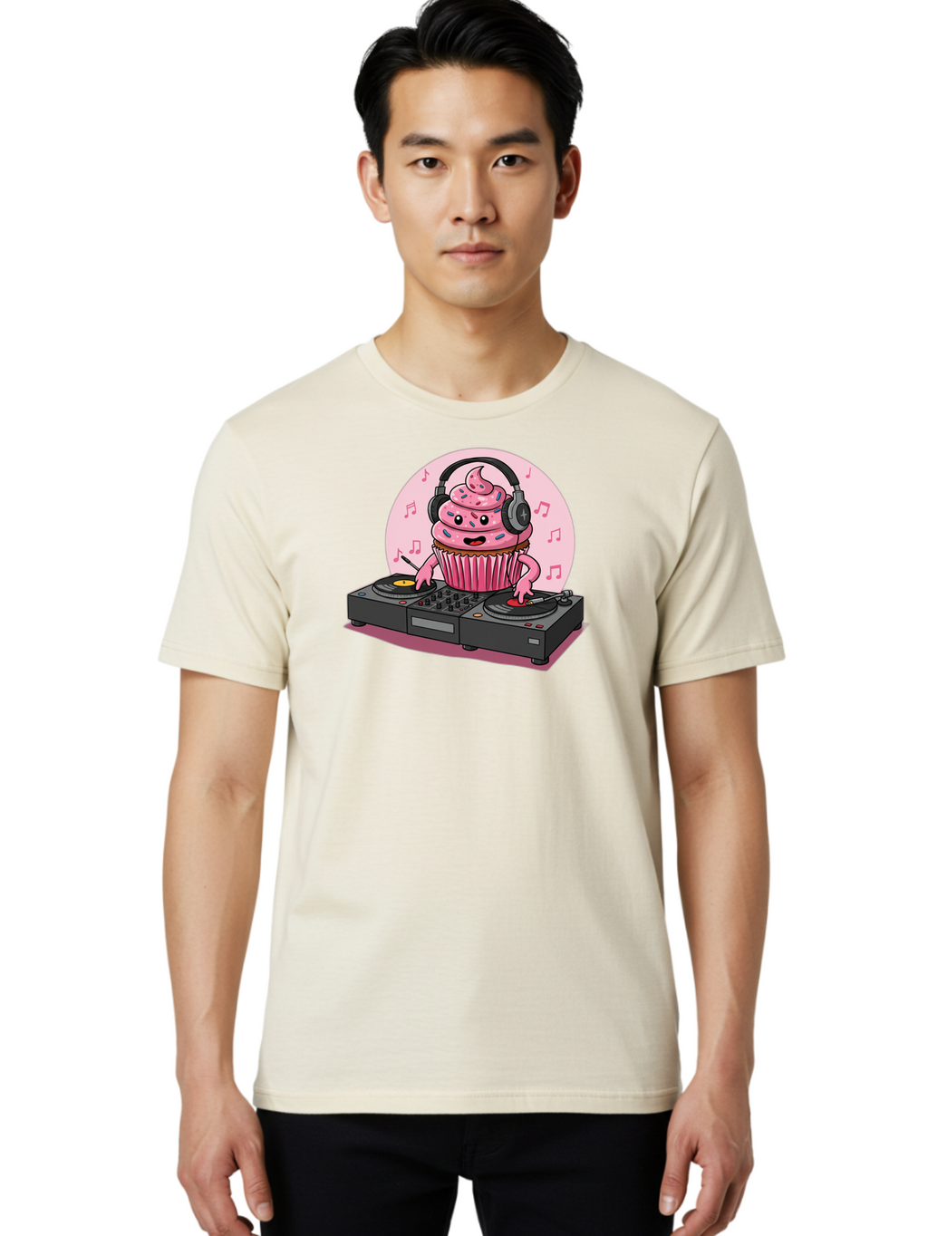 Cupcake-Dj-4 Men'S Graphic Tee, 100% Cotton, Comfortable Casual Summer Wear, Machine Washable, Vintage Camera, Old Camera, Antique Camera, Black Camera, Classic Photography, Photography Equipment, Nostalgic Device, Film Camera, Camera Art Bah854