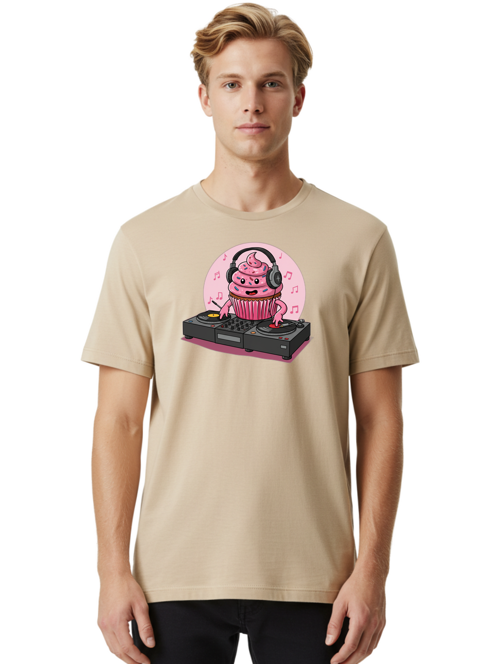 Cupcake-Dj-4 Men'S Graphic Tee, 100% Cotton, Comfortable Casual Summer Wear, Machine Washable, Vintage Camera, Old Camera, Antique Camera, Black Camera, Classic Photography, Photography Equipment, Nostalgic Device, Film Camera, Camera Art Bah854