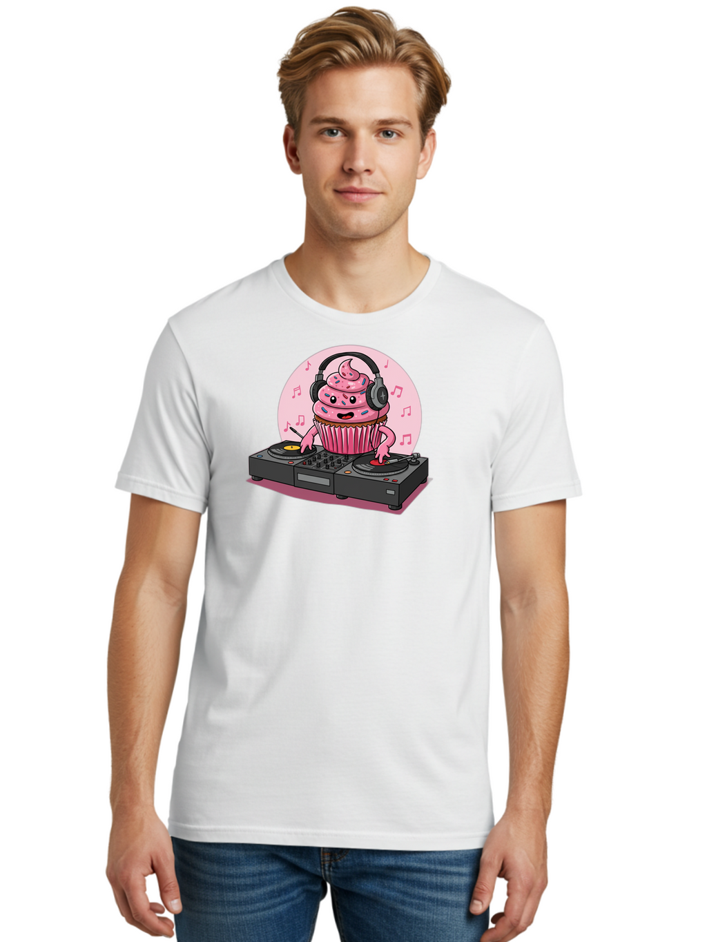 Cupcake-Dj-4 Men'S Graphic Tee, 100% Cotton, Comfortable Casual Summer Wear, Machine Washable, Vintage Camera, Old Camera, Antique Camera, Black Camera, Classic Photography, Photography Equipment, Nostalgic Device, Film Camera, Camera Art Bah854