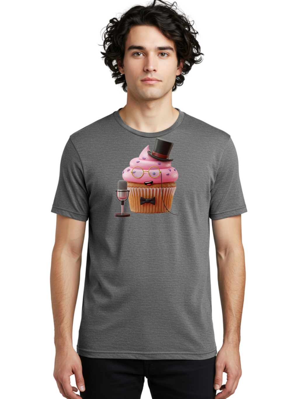 Cupcake-Dj-6 Men'S Graphic Tee, 100% Cotton, Comfortable Casual Summer Wear, Machine Washable, Vintage Camera, Old Camera, Antique Camera, Black Camera, Classic Photography, Photography Equipment, Nostalgic Device, Film Camera, Camera Art Bah856