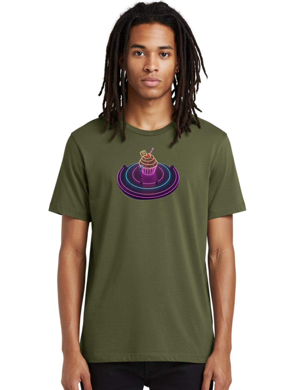 Cupcake-Futurism Men'S Graphic Tee, 100% Cotton, Comfortable Casual Summer Wear, Machine Washable, Vintage Camera, Old Camera, Antique Camera, Black Camera, Classic Photography, Photography Equipment, Nostalgic Device, Film Camera, Camera Art Bah858