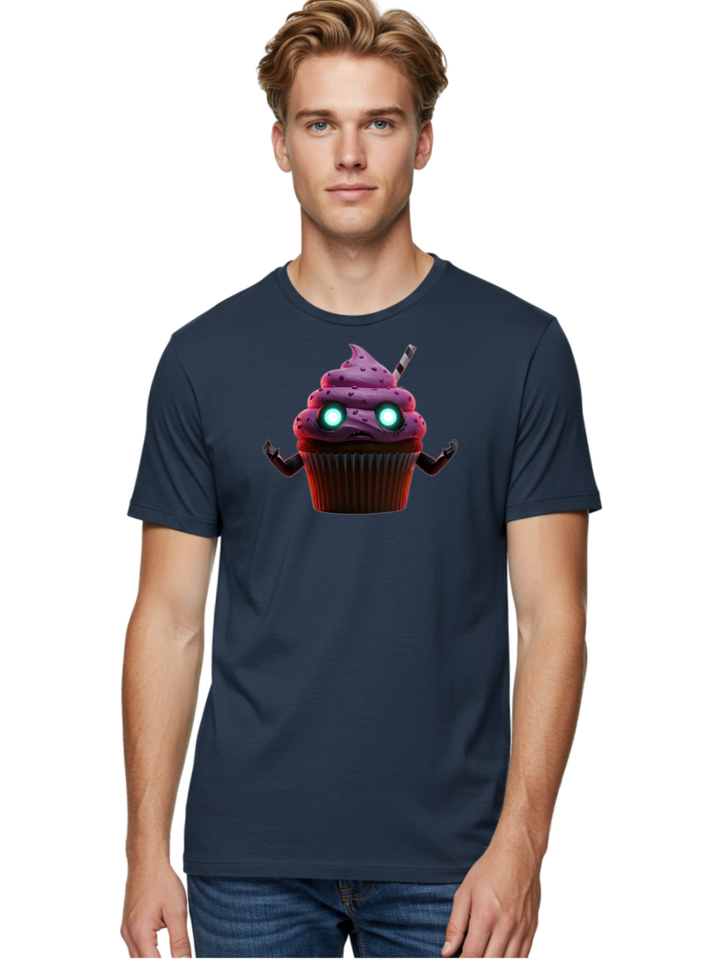 Cupcake-Monster Men'S Graphic Tee, 100% Cotton, Comfortable Casual Summer Wear, Machine Washable, Vintage Camera, Old Camera, Antique Camera, Black Camera, Classic Photography, Photography Equipment, Nostalgic Device, Film Camera, Camera Art Bah860