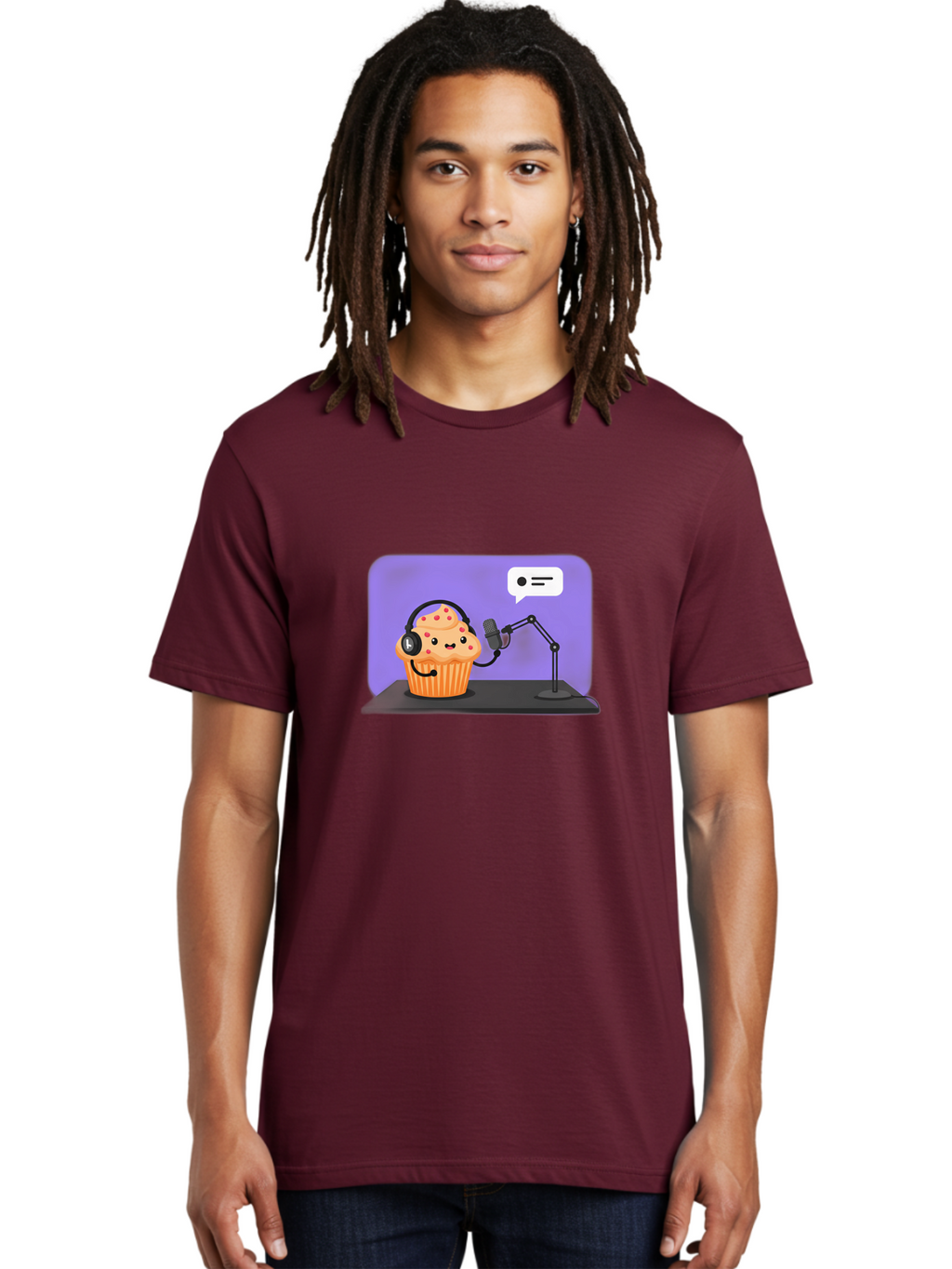 Cupcake-Podcast Men'S Graphic Tee, 100% Cotton, Comfortable Casual Summer Wear, Machine Washable, Vintage Camera, Old Camera, Antique Camera, Black Camera, Classic Photography, Photography Equipment, Nostalgic Device, Film Camera, Camera Art Bah862