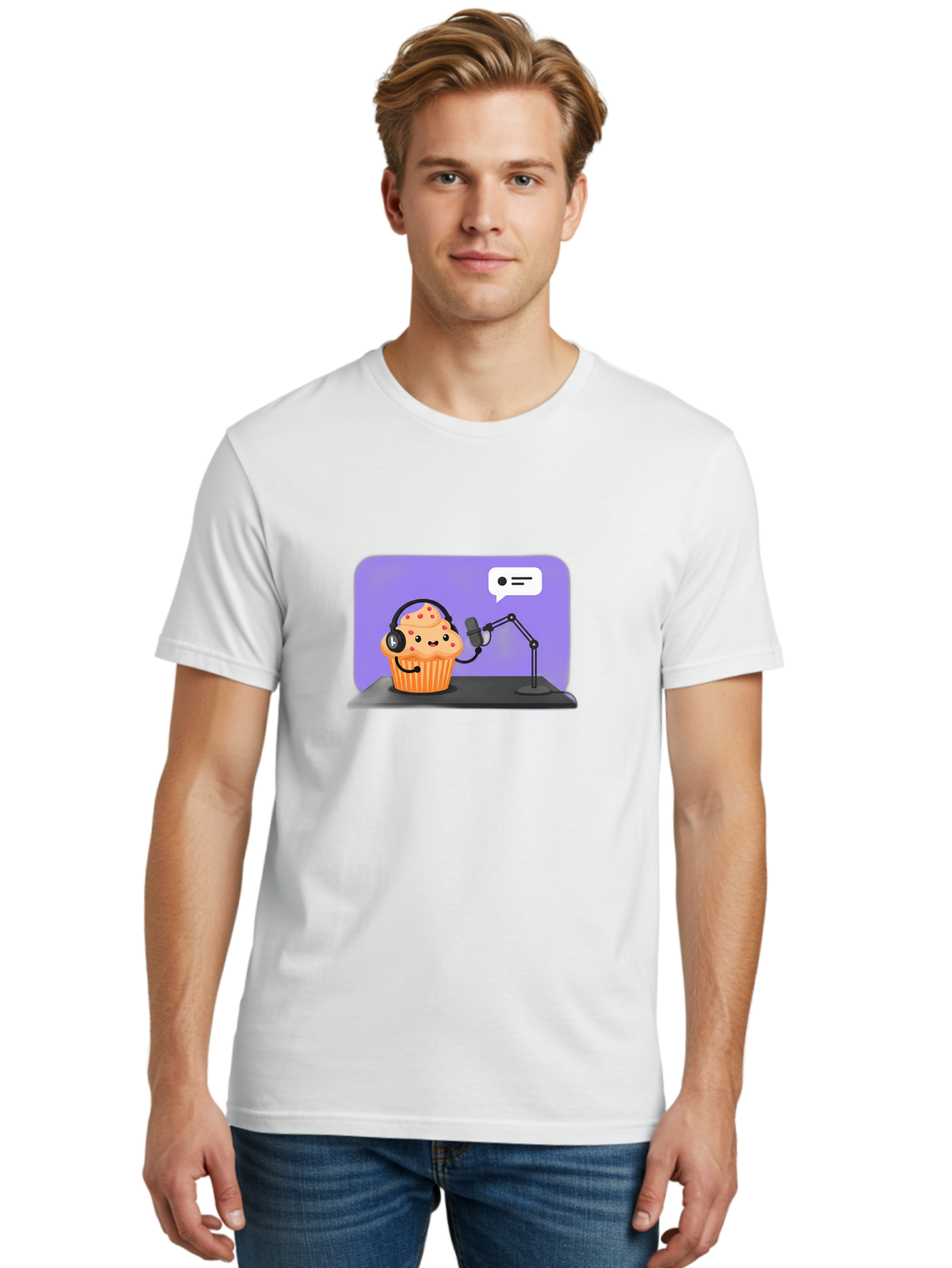 Cupcake-Podcast Men'S Graphic Tee, 100% Cotton, Comfortable Casual Summer Wear, Machine Washable, Vintage Camera, Old Camera, Antique Camera, Black Camera, Classic Photography, Photography Equipment, Nostalgic Device, Film Camera, Camera Art Bah862