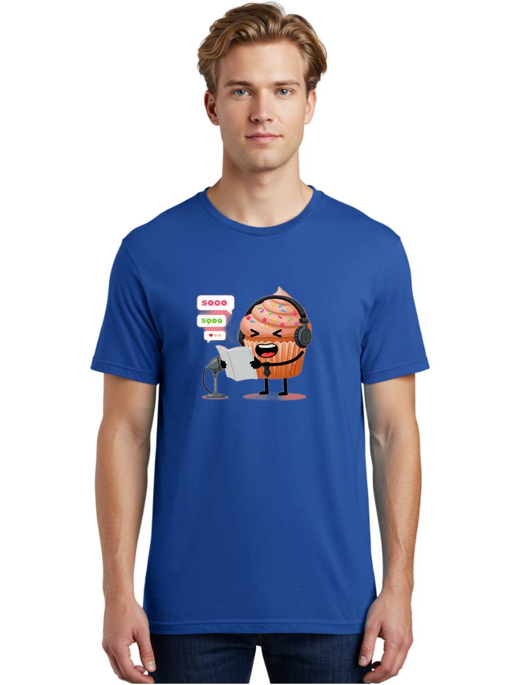 Cupcake-Podcaster Men'S Graphic Tee, 100% Cotton, Comfortable Casual Summer Wear, Machine Washable, Vintage Camera, Old Camera, Antique Camera, Black Camera, Classic Photography, Photography Equipment, Nostalgic Device, Film Camera, Camera Art Bah863