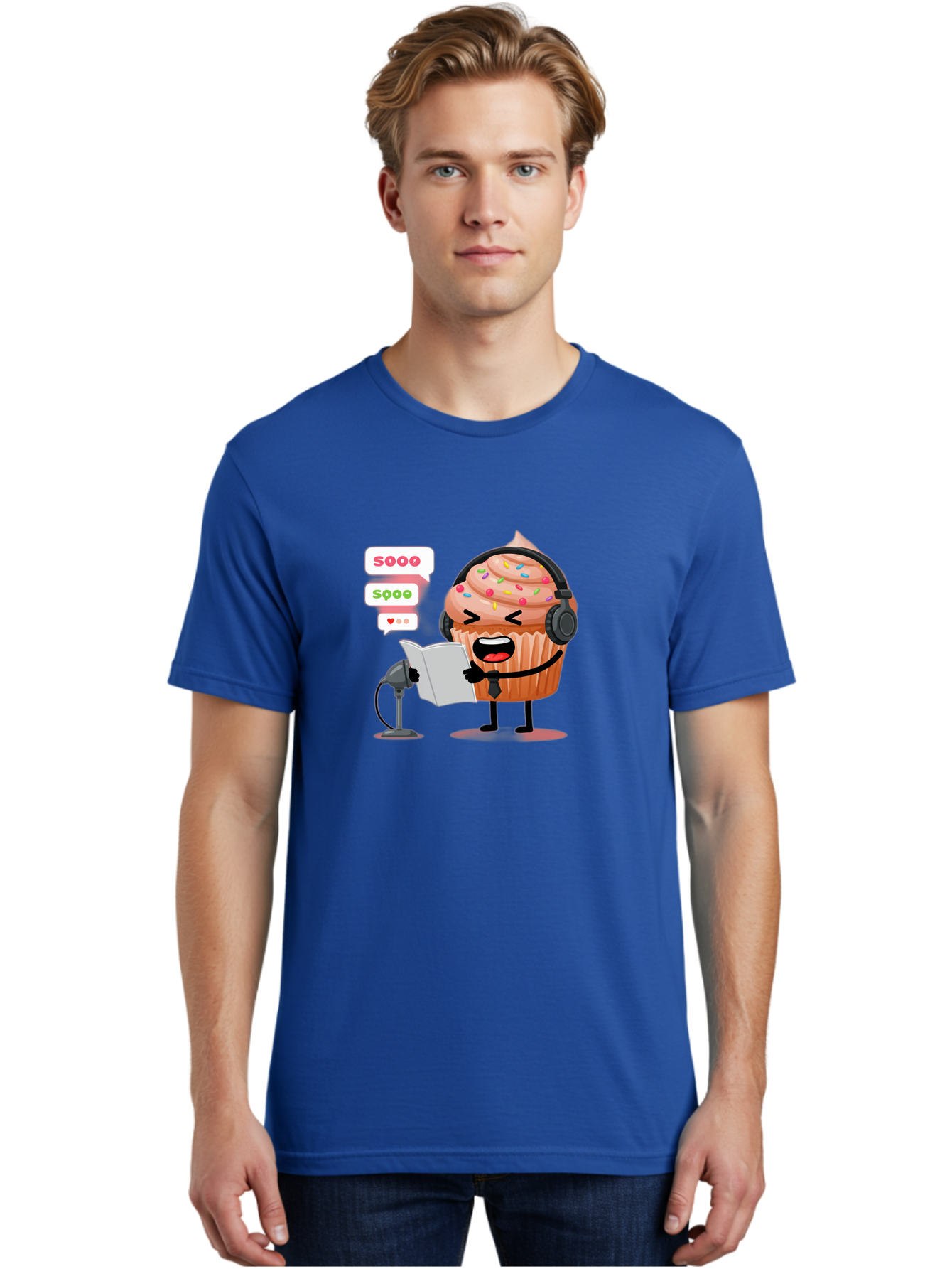 Cupcake-Podcaster Men'S Graphic Tee, 100% Cotton, Comfortable Casual Summer Wear, Machine Washable, Vintage Camera, Old Camera, Antique Camera, Black Camera, Classic Photography, Photography Equipment, Nostalgic Device, Film Camera, Camera Art Bah863